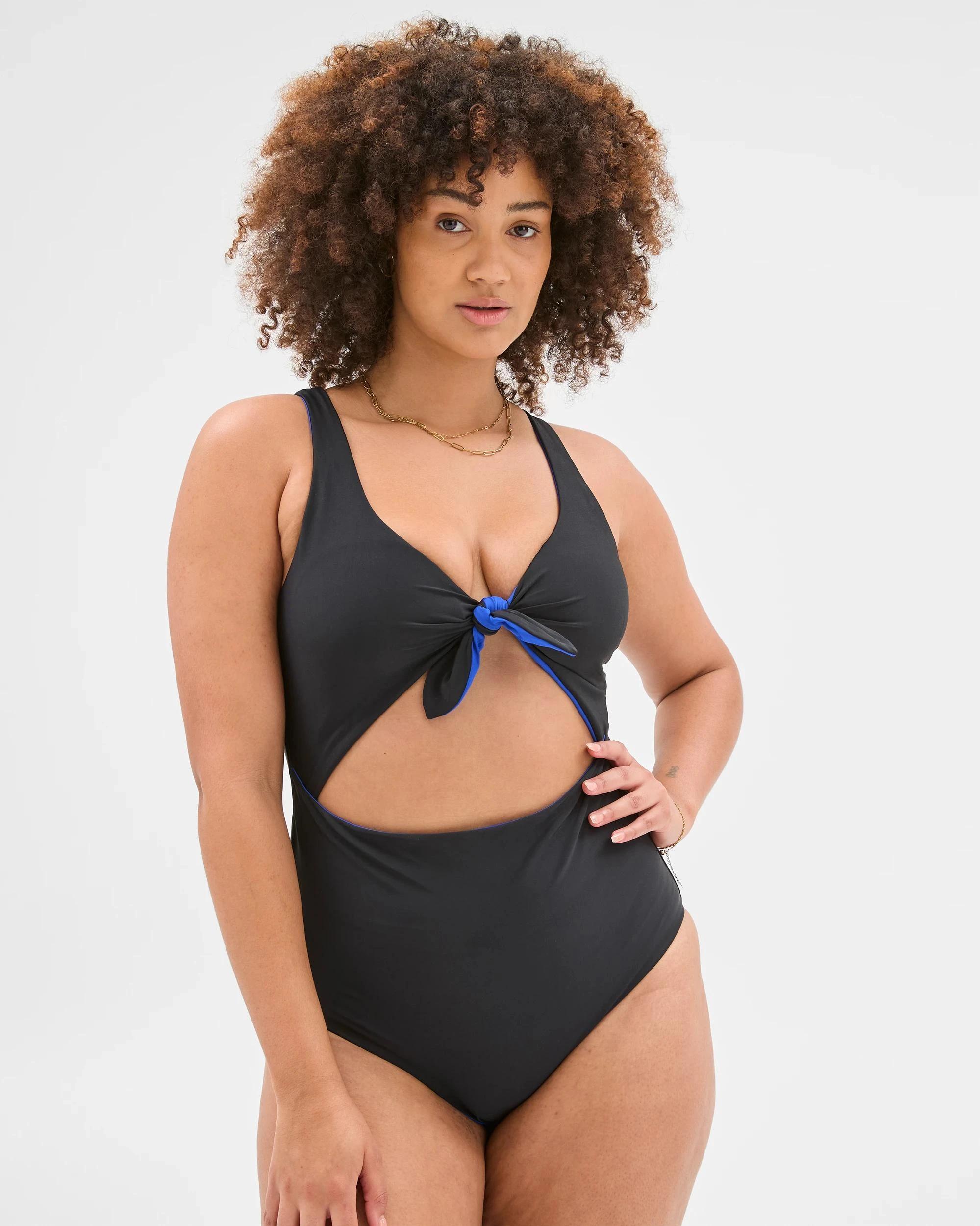 7 Target Resort Reversible Twist Front One Piece Bathers COBALT / BLACK, 7 of 10