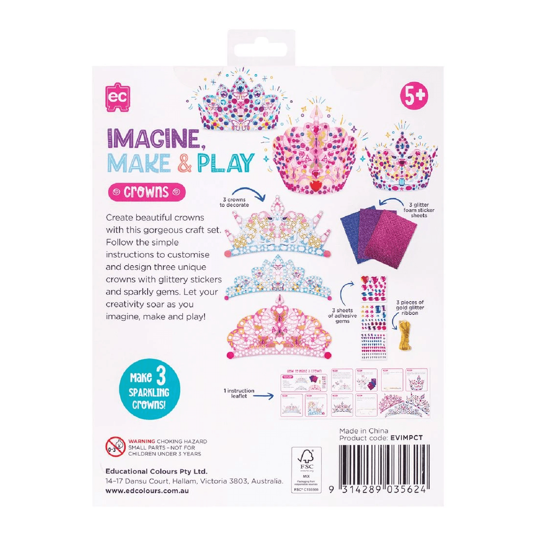 4 Imagine, Make & Play Crowns and Tiaras 3 Pack, 4 of 5