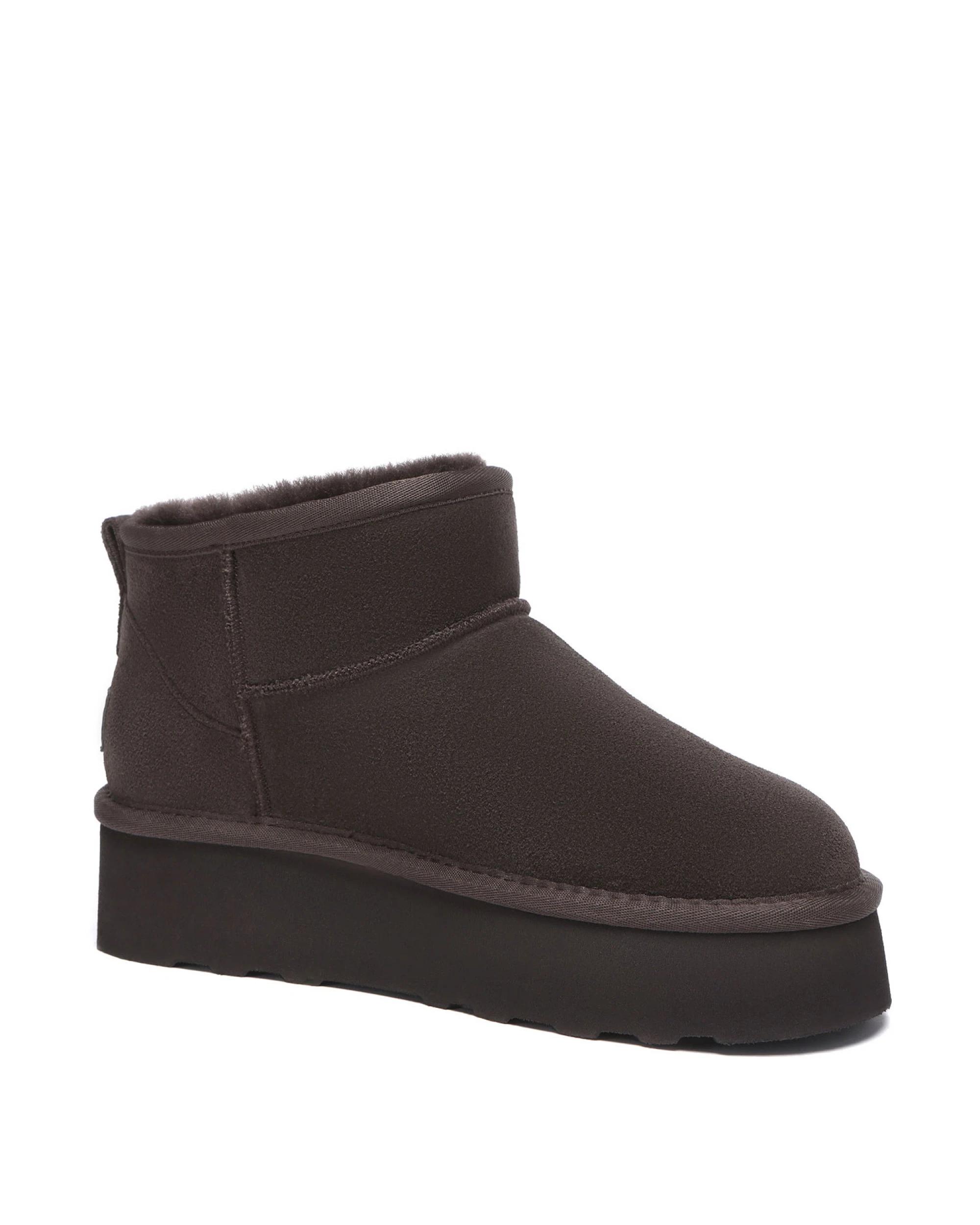2 Australian Shepherd UGG Womens Ronnie Thick Bottom Platform CHOCOLATE, 2 of 5