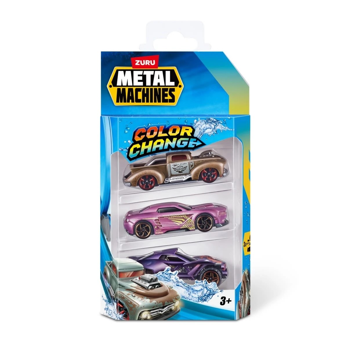 2 3 Pack Zuru Metal Machines Color Change Cars - Assorted, 2 of 8