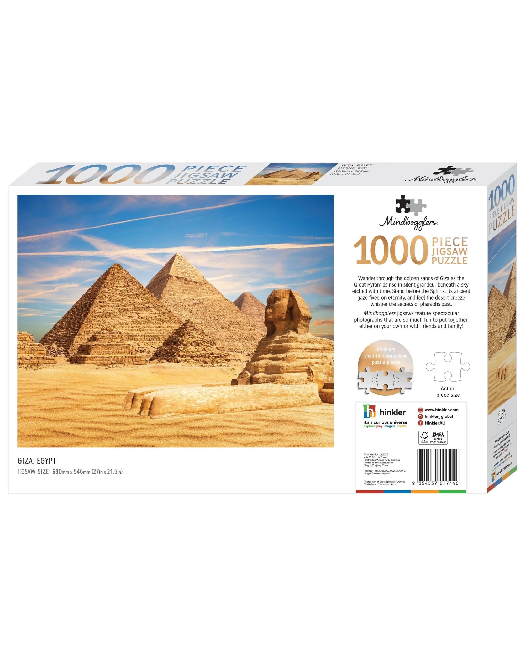 3 Hinkler Mindbogglers Giza Egypt 1000 Piece Puzzle, 3 of 3