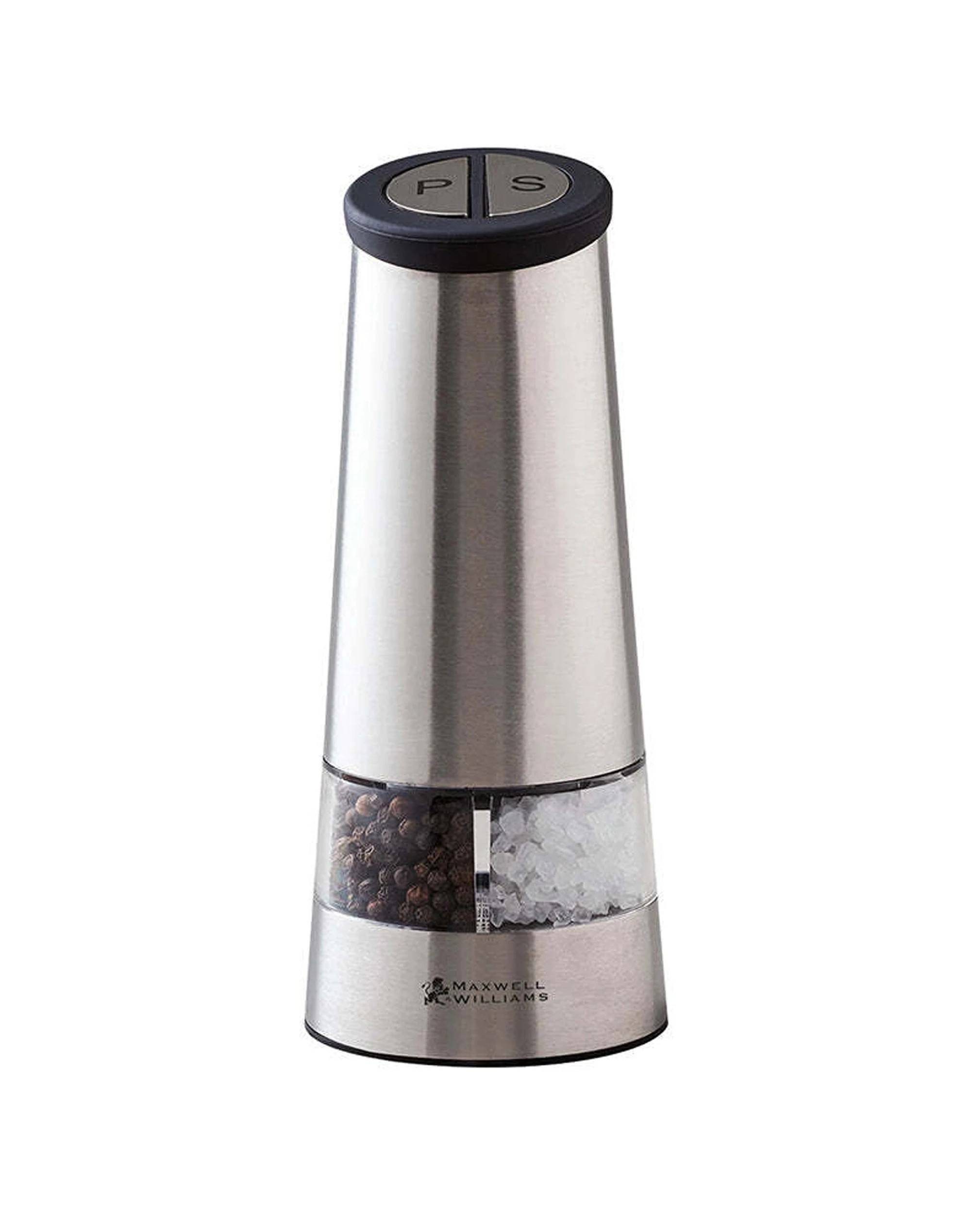 1 Maxwell & Williams Cosmopolitan Electric Duo Salt And Pepper Mill 18cm - Silver, 1 of 3