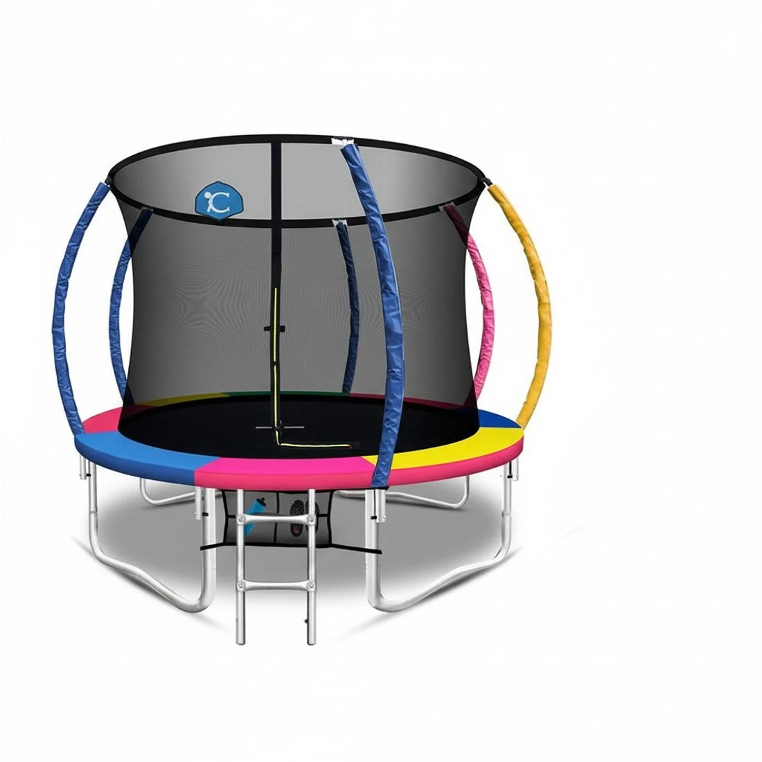 6 Everfit 12FT Trampoline for Kids w/ Ladder Enclosure Safety Net Rebounder - Multi, 6 of 8