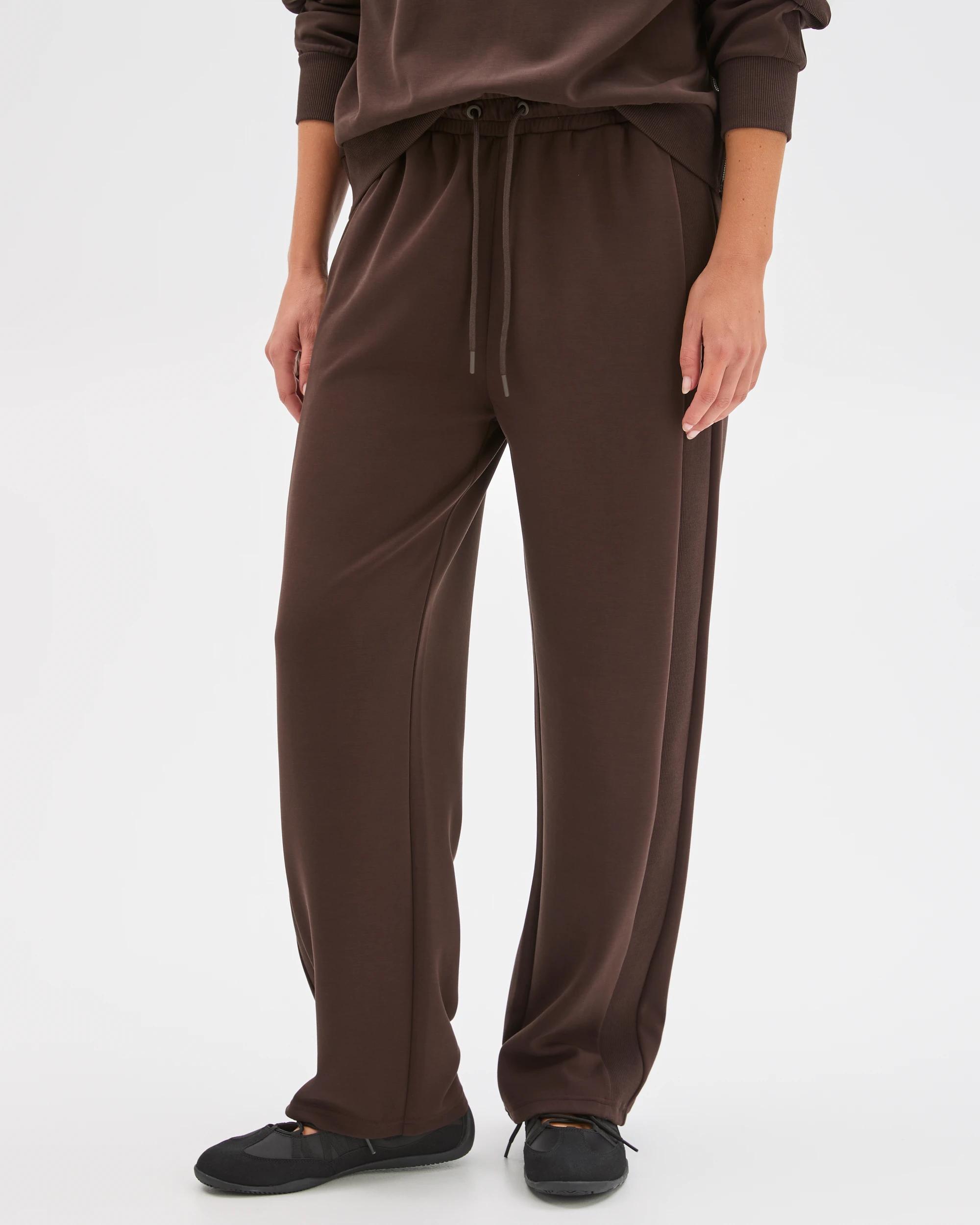 6 Target Active Movement Wide Leg Knit Panel Pants COCOA, 6 of 6