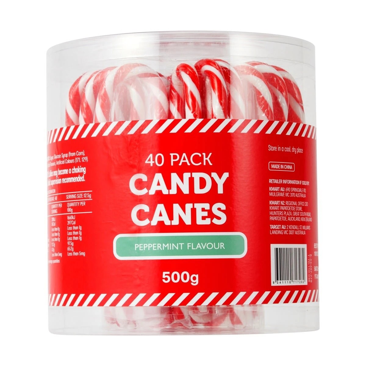 1 40 Pack Peppermint Flavour Candy Canes 500g, 1 of 2