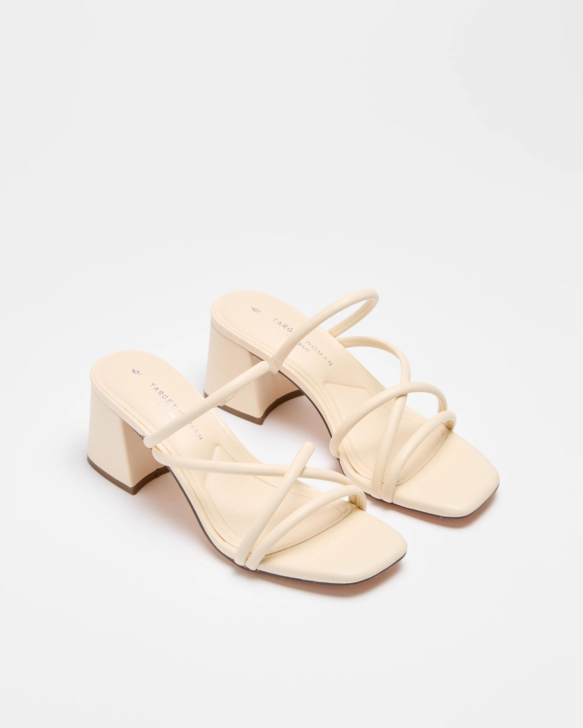 3 Target Womens Strappy Mid Block Heel - Manny IVORY, 3 of 3