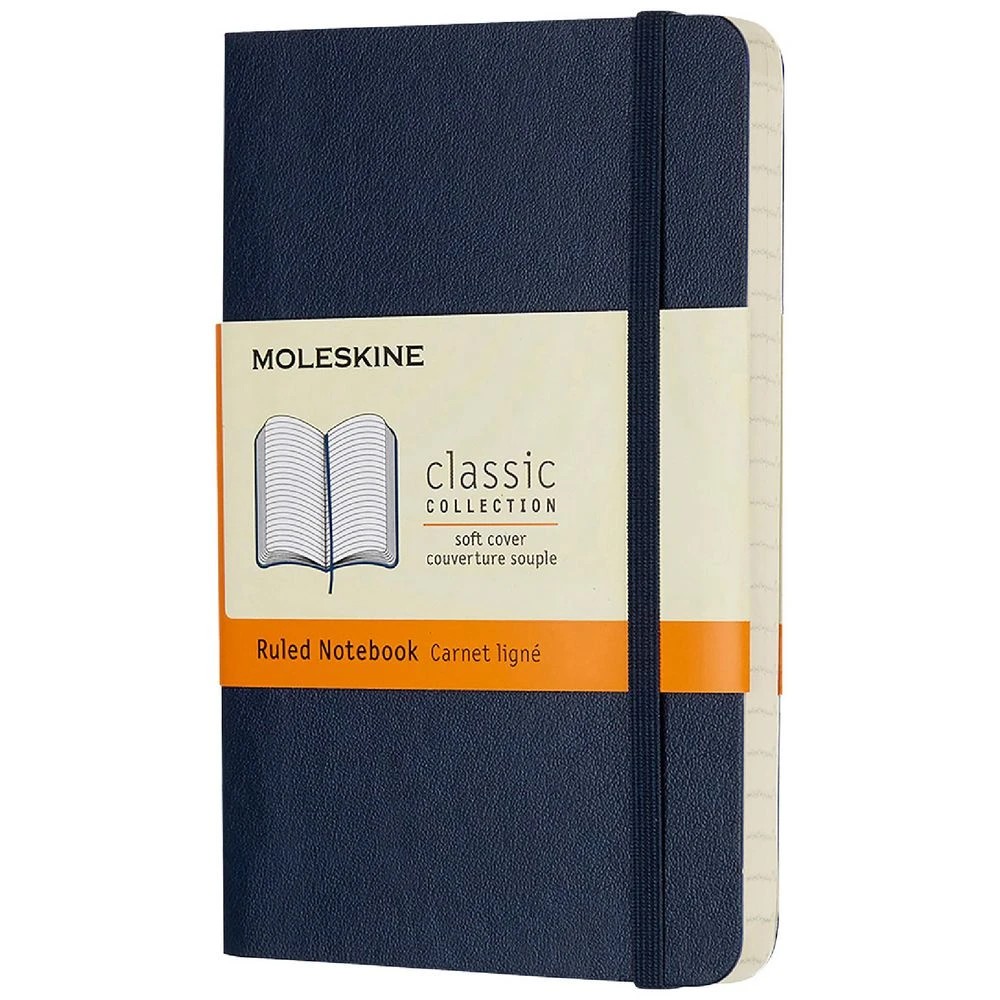 1 Moleskine Soft Cover Notebook Ruled Pocket Sapphire Blue, 1 of 1