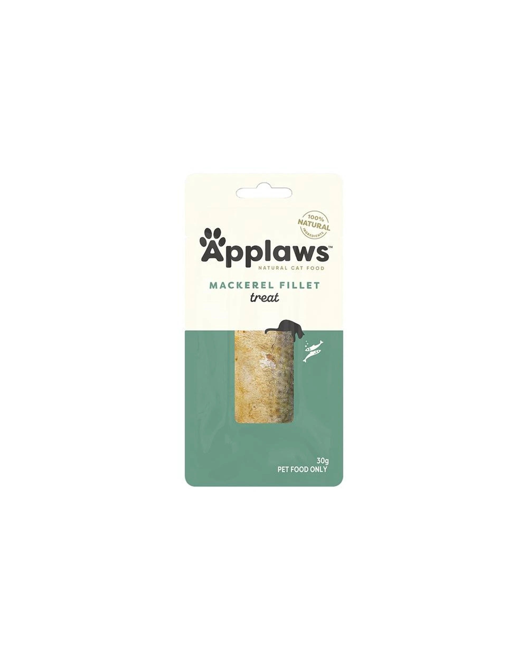 1 Applaws Cat Food Natural Treat Mackerel Loin 30g 18 Pack, 1 of 2