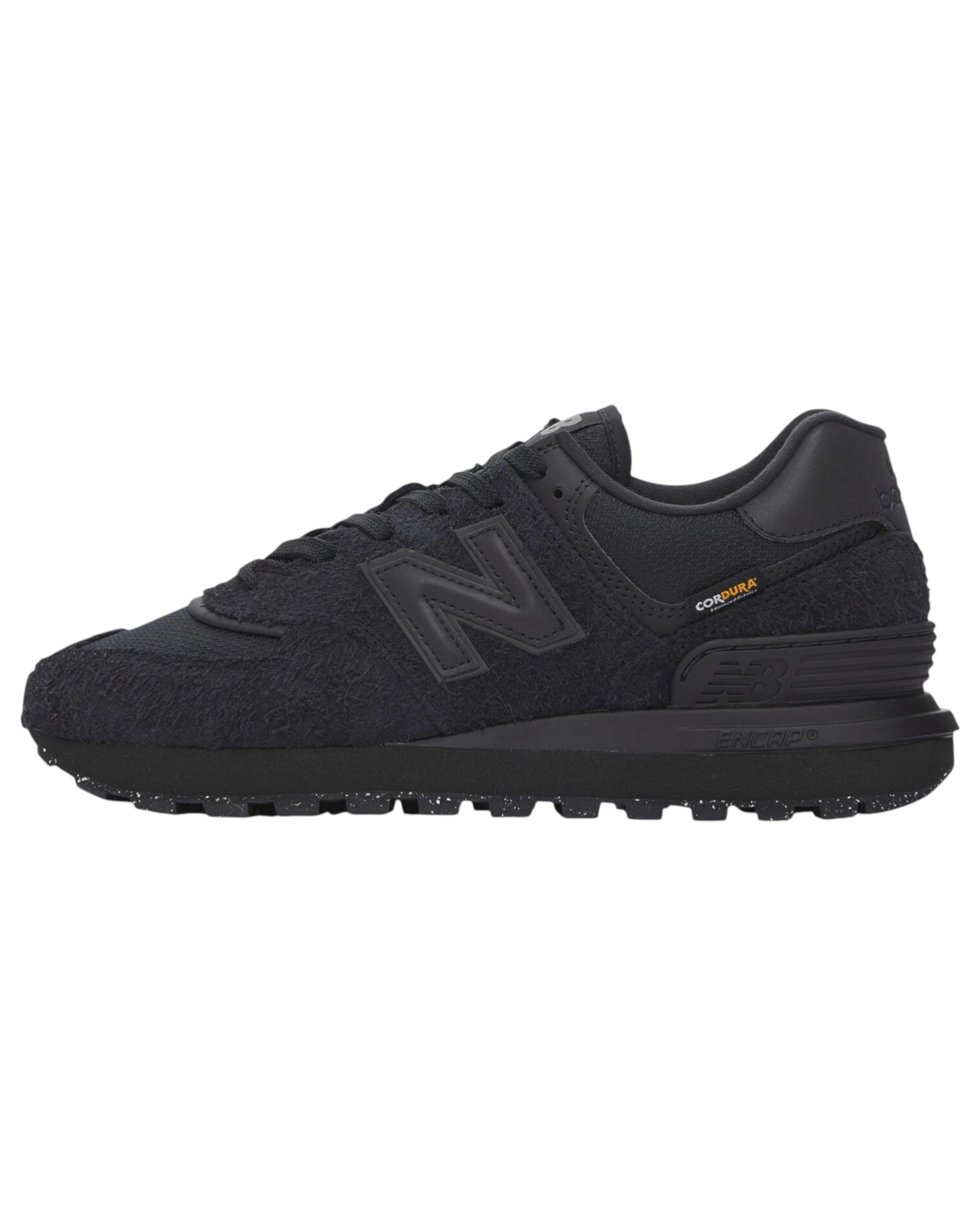 5 New Balance Mens 574 Legacy Triple Black Athletic Shoes BLACK, 5 of 6