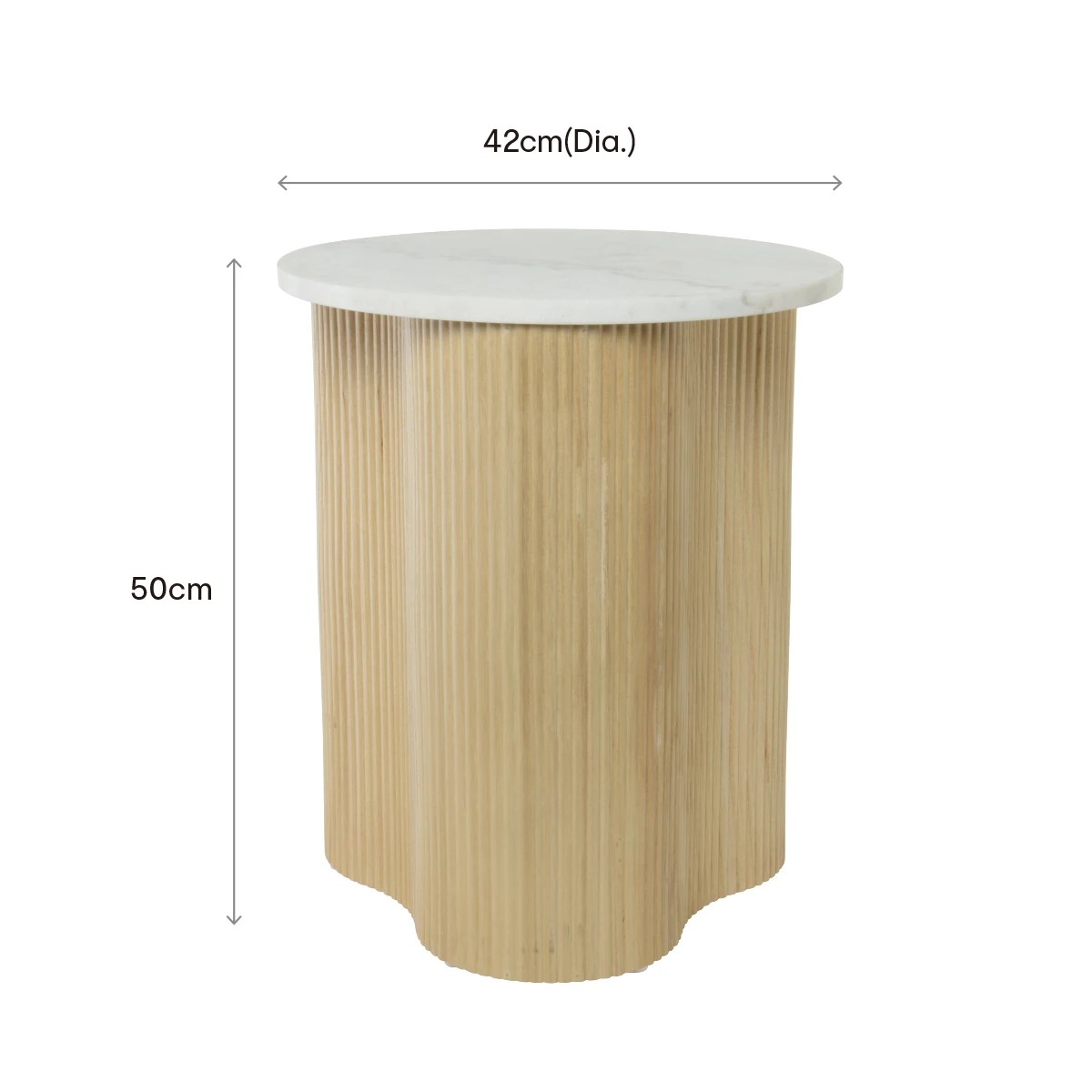 7 Marble Ribbed Side Table, 7 of 7