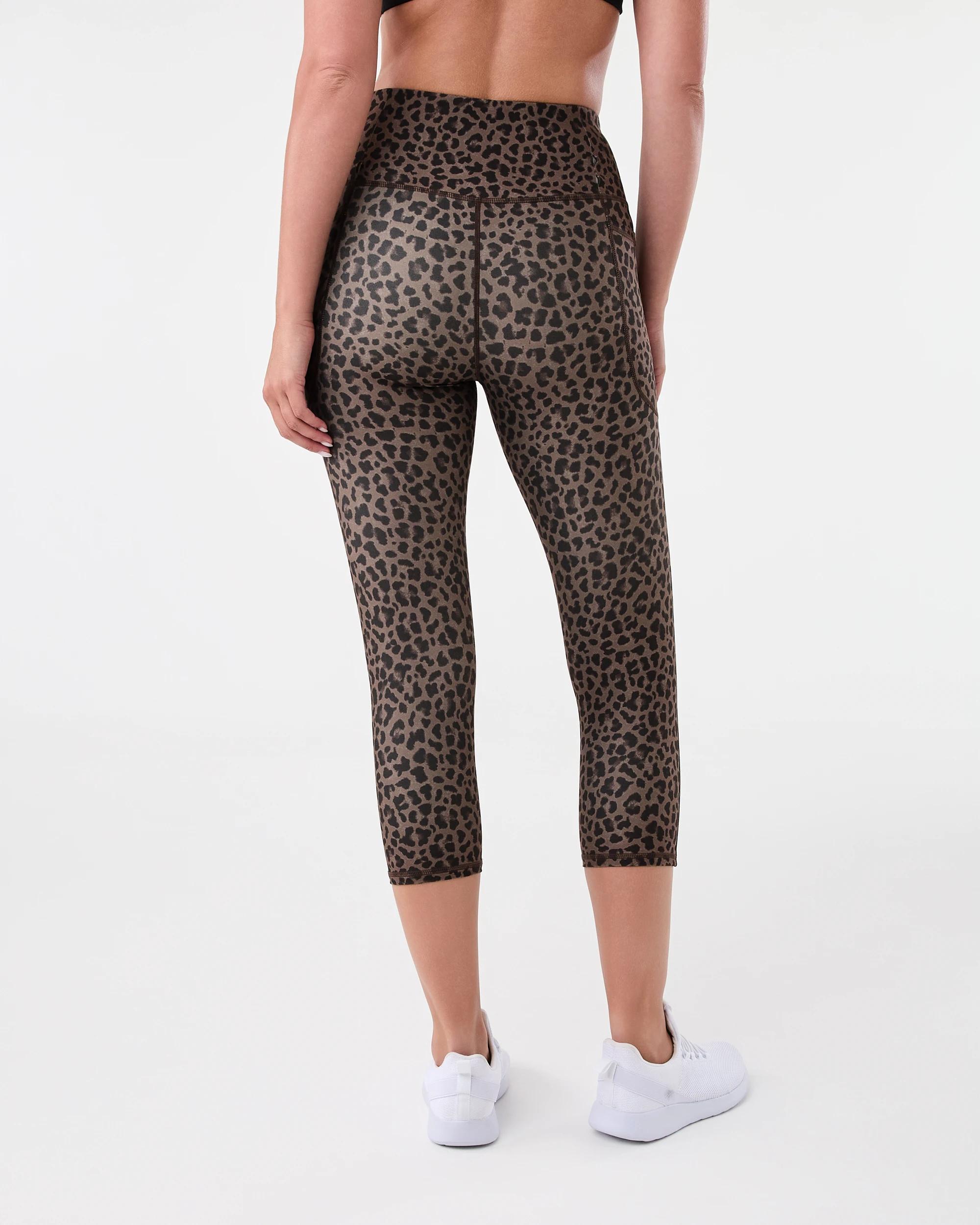 3 Active Womens Crop Print Leggings Brn Lpd, 3 of 5