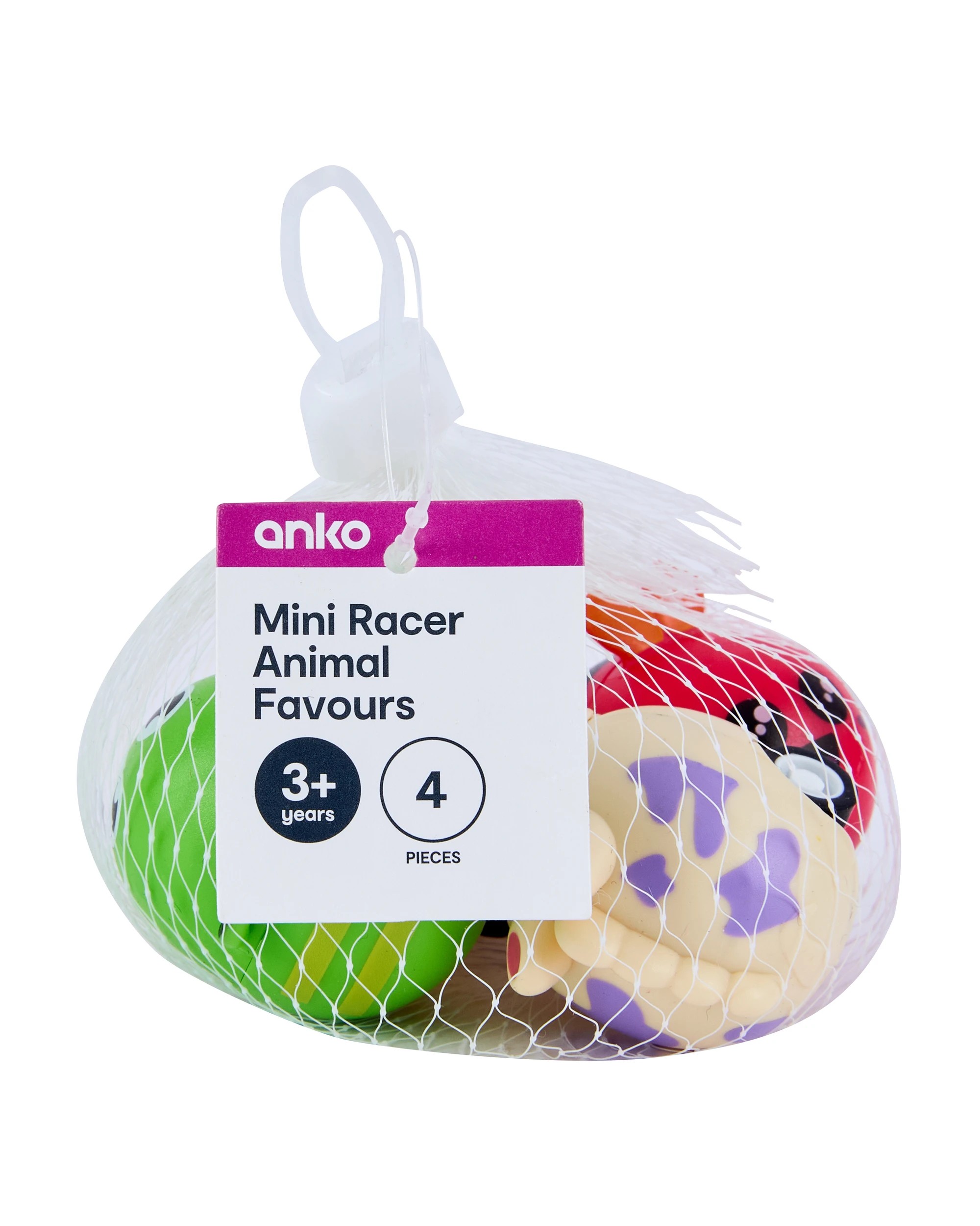 6 4 Piece Mini Racer Animal Favours, 6 of 6