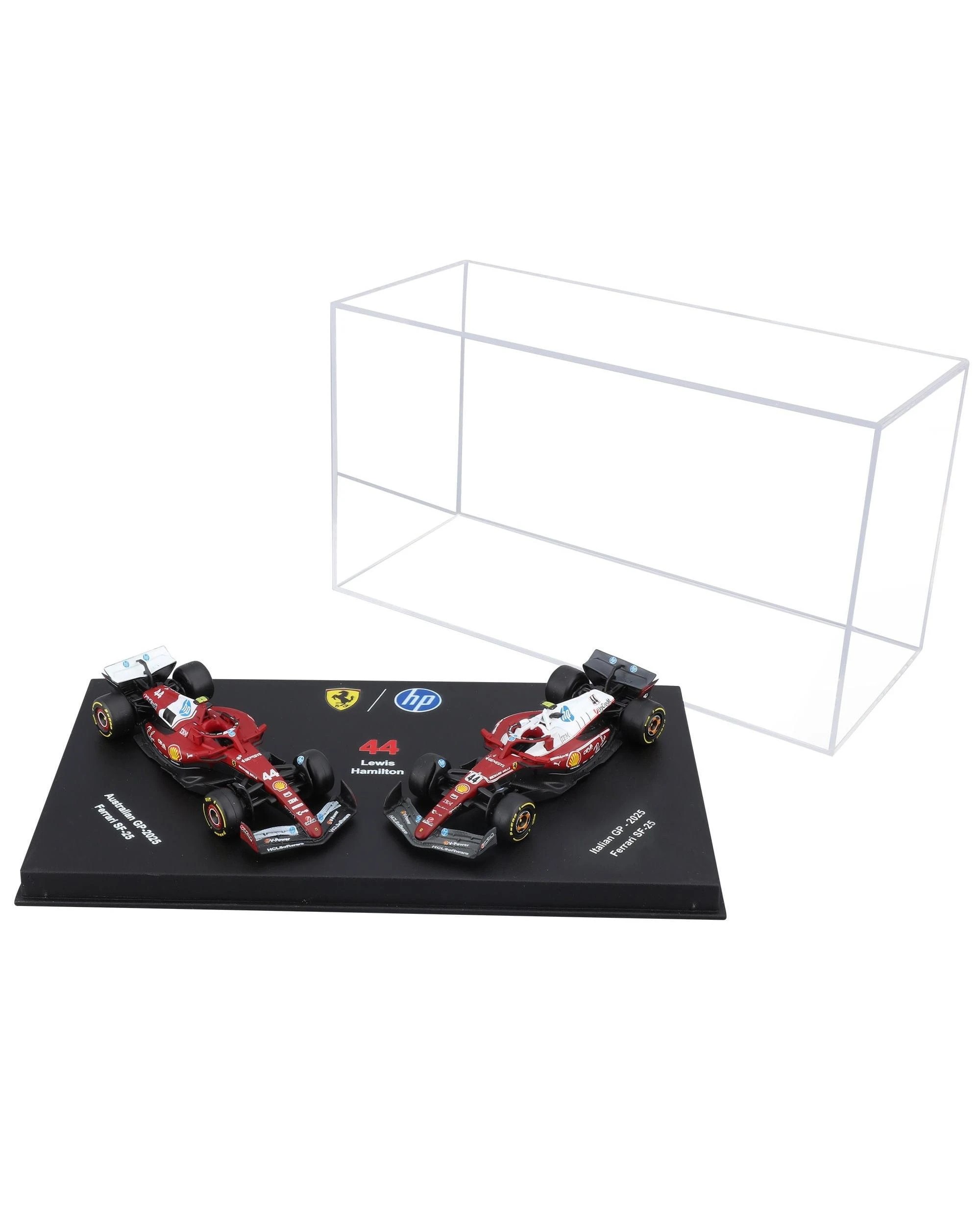 3 Bburago F1 2025 Ferrari SF25 #44 Hamilton in Showcase 1:64 Diecast Vehicle 2pk, 3 of 6