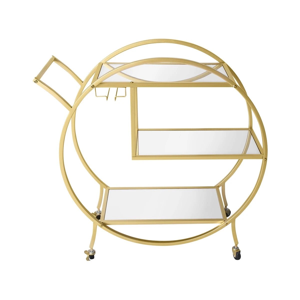 1 Ausway Bar Cart Wine Rack Drinks Trolley Metal Frame Mobile, 1 of 7