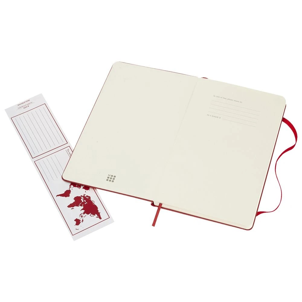 4 Moleskine Classic Hardcover Dot Grid Large 240pg Notebook Red, 4 of 5
