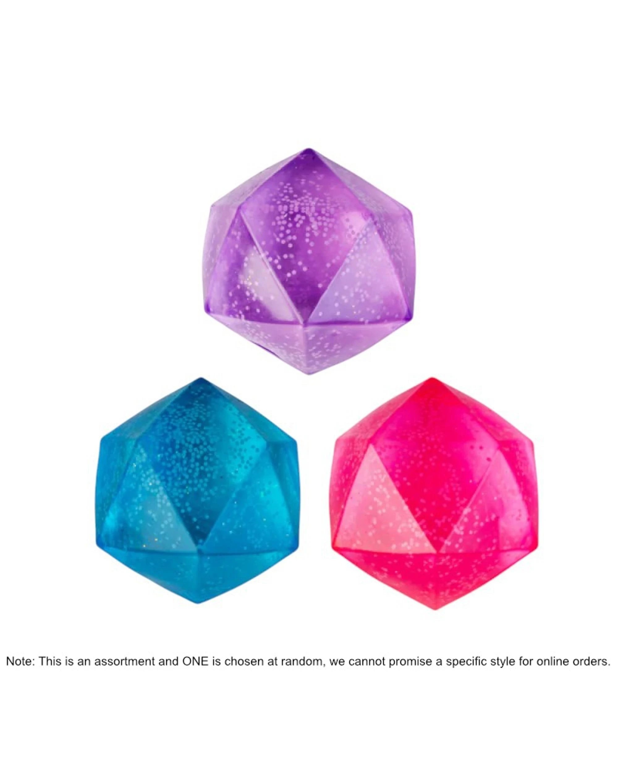 2 Smooshos Super Squeeze Glow in the Dark Glitter Polyhedron Assorted, 2 of 3