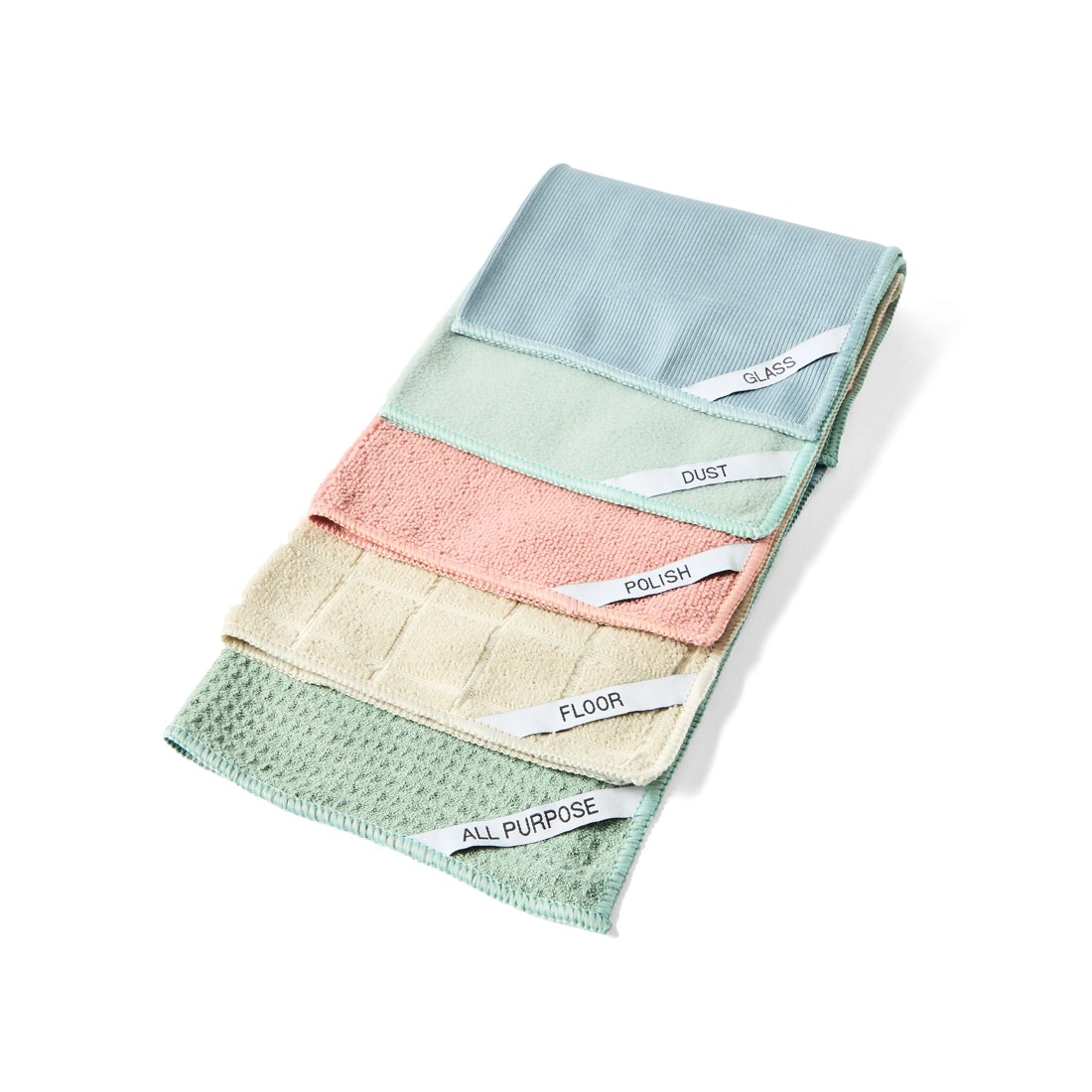 2 5 Pack Microfibre Cleaning Cloths - Natural, 2 of 9