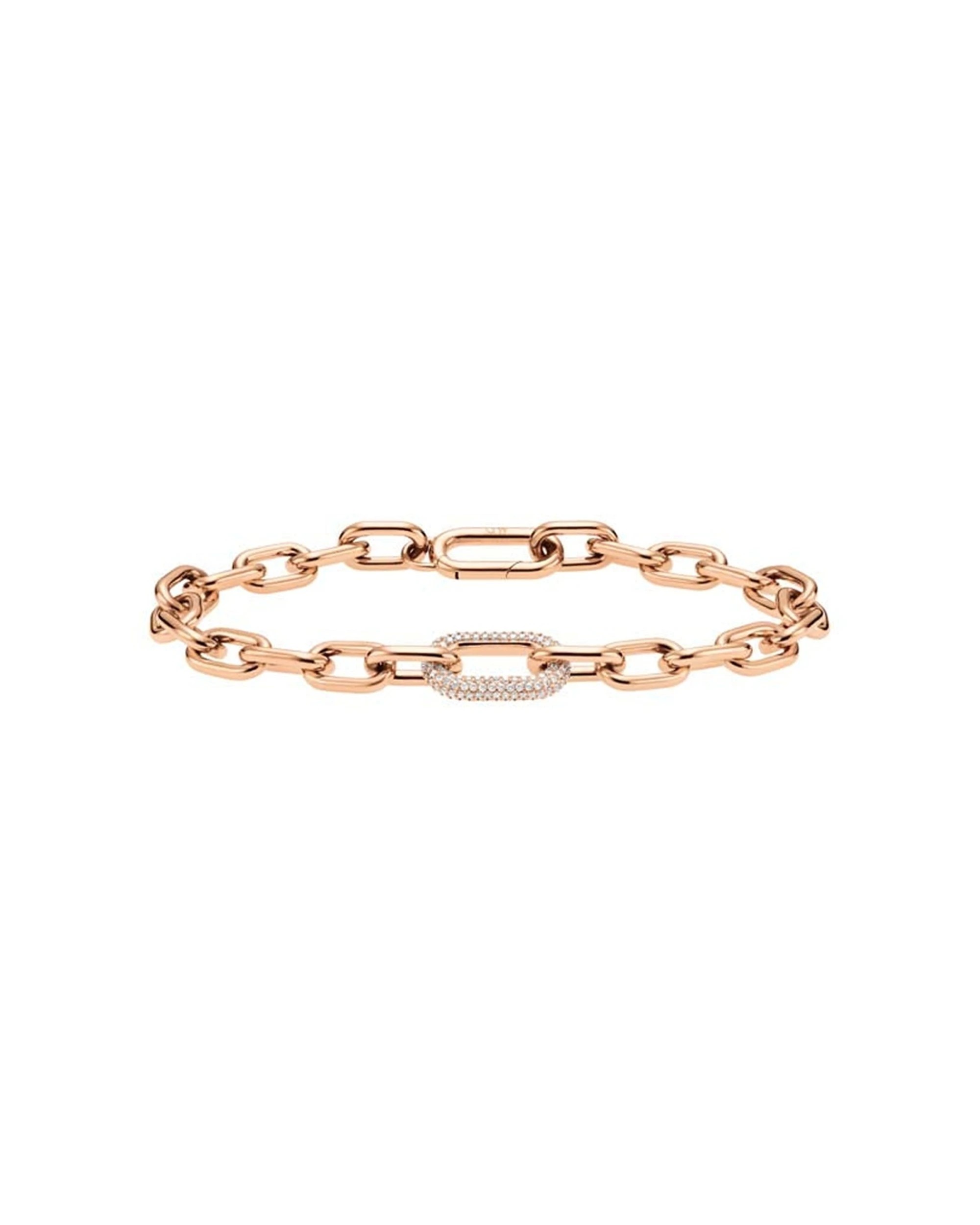 1 Daniel Wellington Crystal Link Bracelet Rose Gold Stainless Steel 175mm, 1 of 1