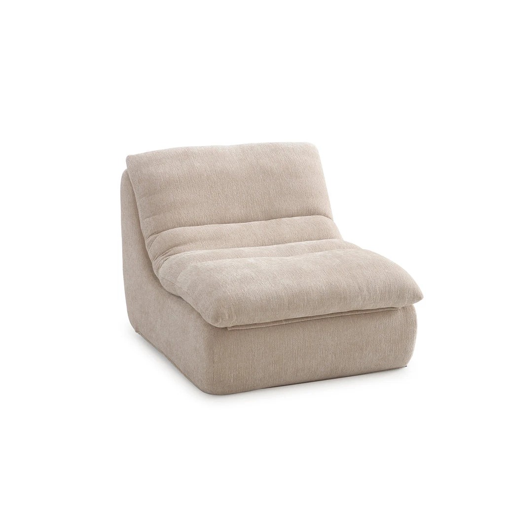 1 Zzz Atelier Capri Armless Floor Lounge Chair - Beige, 1 of 7