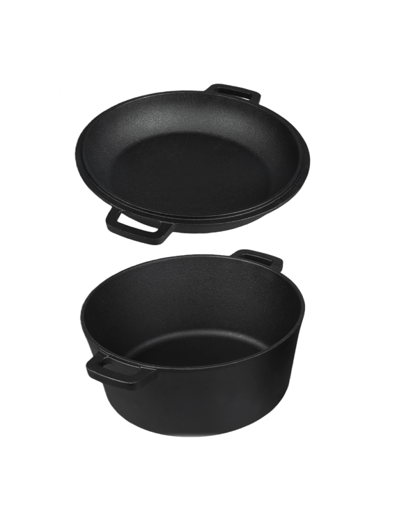Toque 5.84L Double Dutch Oven 2 in 1