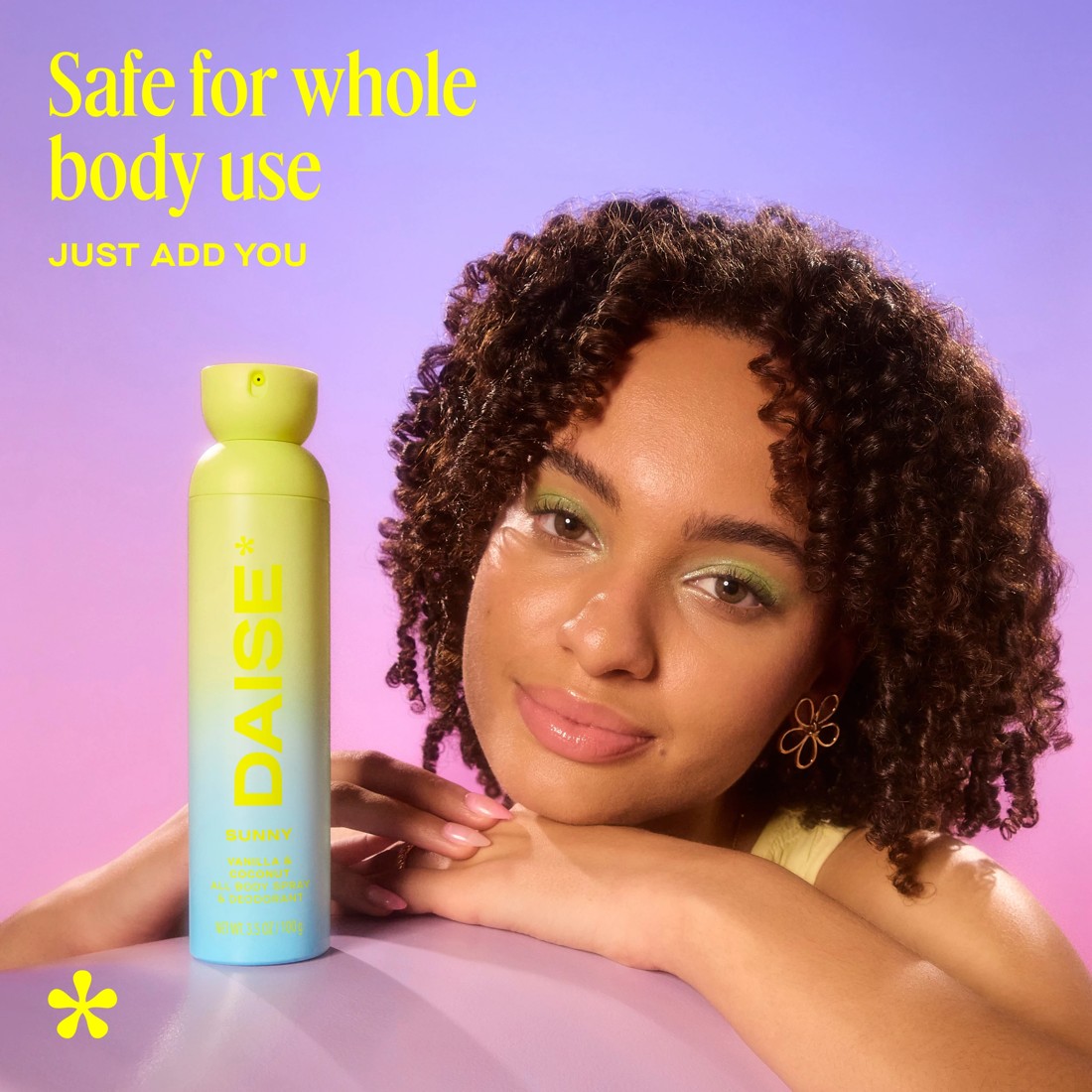 3 DAISE Sunny All Body Spray and Deodorant 120ml - Vanilla and Coconut Scent, 3 of 9