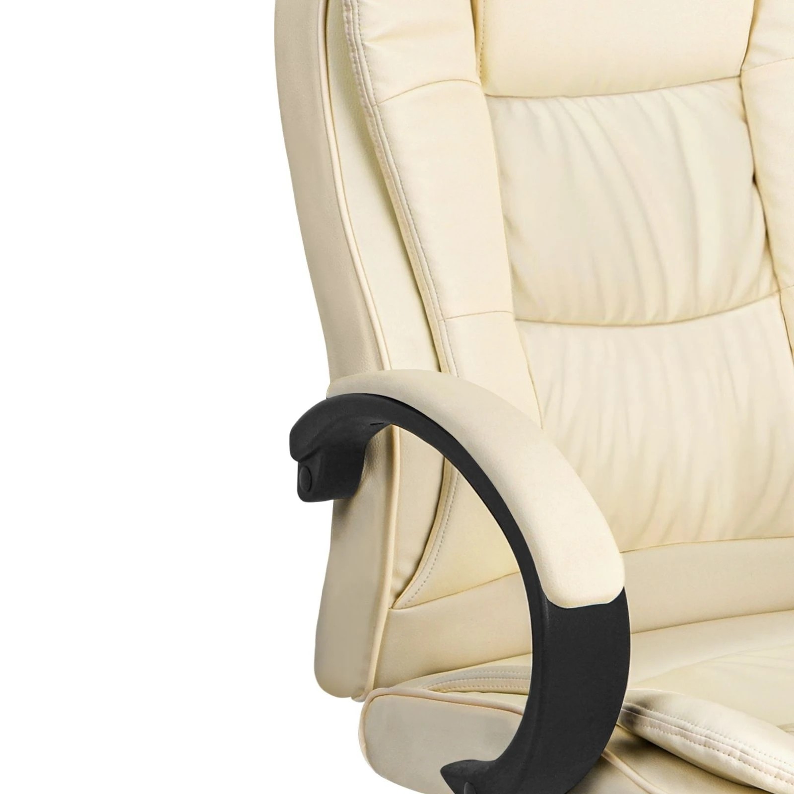 8 Alfordson Office Chair Executive Gaming Computer Racer PU Leather Seat - Beige, 8 of 10