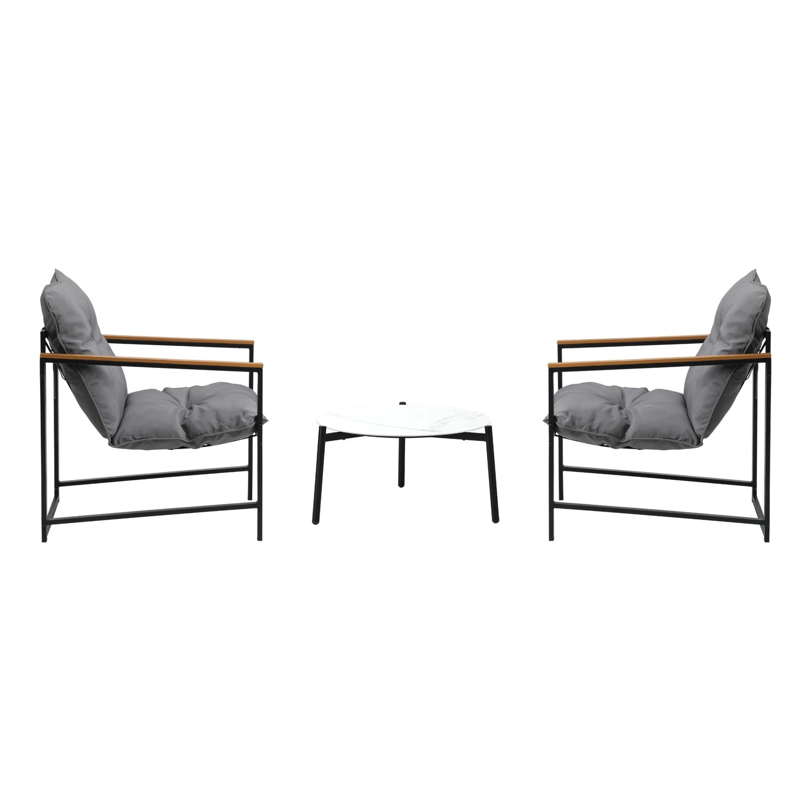 8 Livsip 3pc Outdoor Patio Furniture Set Bistro Sets 50cm Round Marble Table
 - Multi, 8 of 10