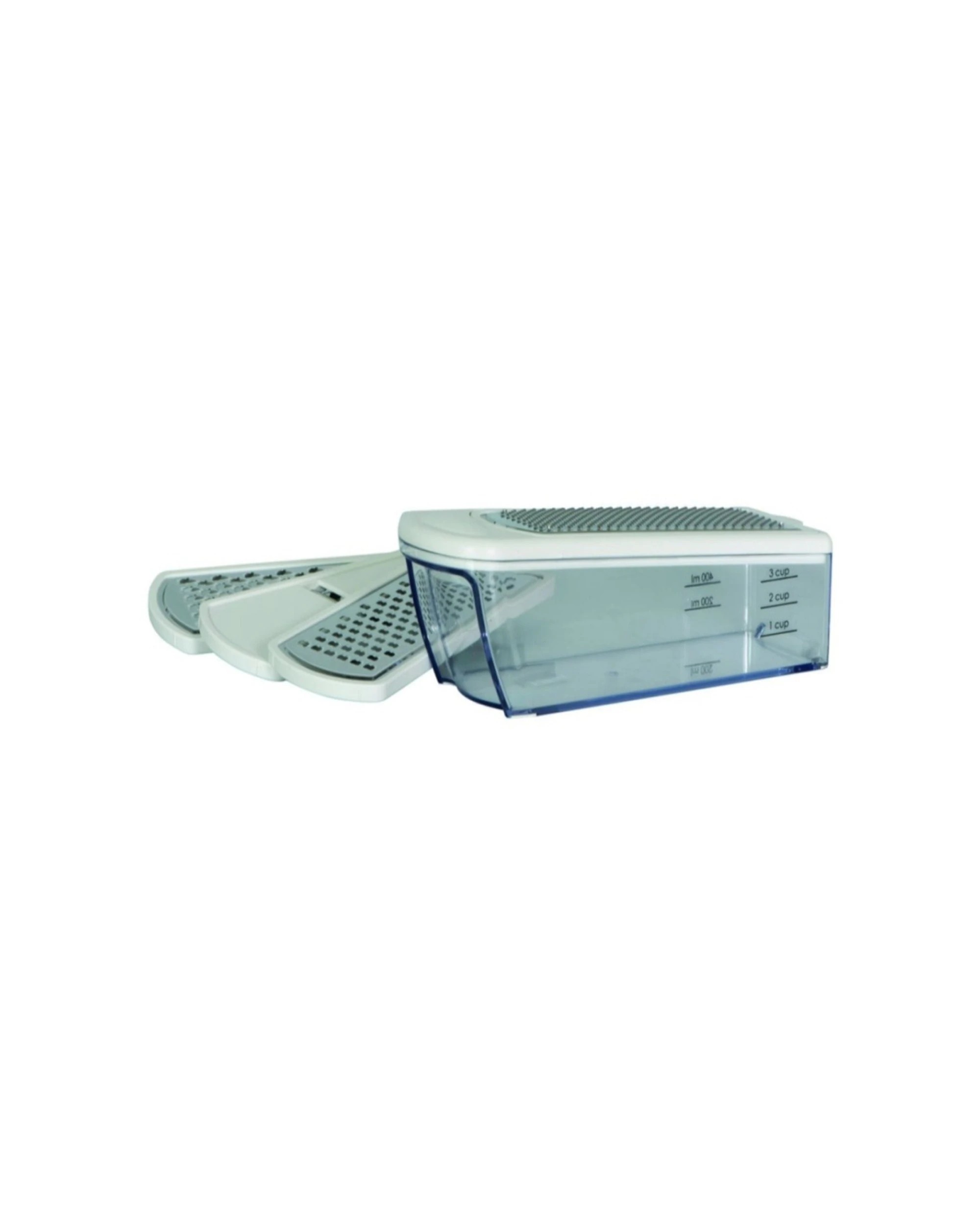 1 Avanti Multi-Functional Box Grater Cheese Vegetable Shredder With 4 Blades - Silver, 1 of 1