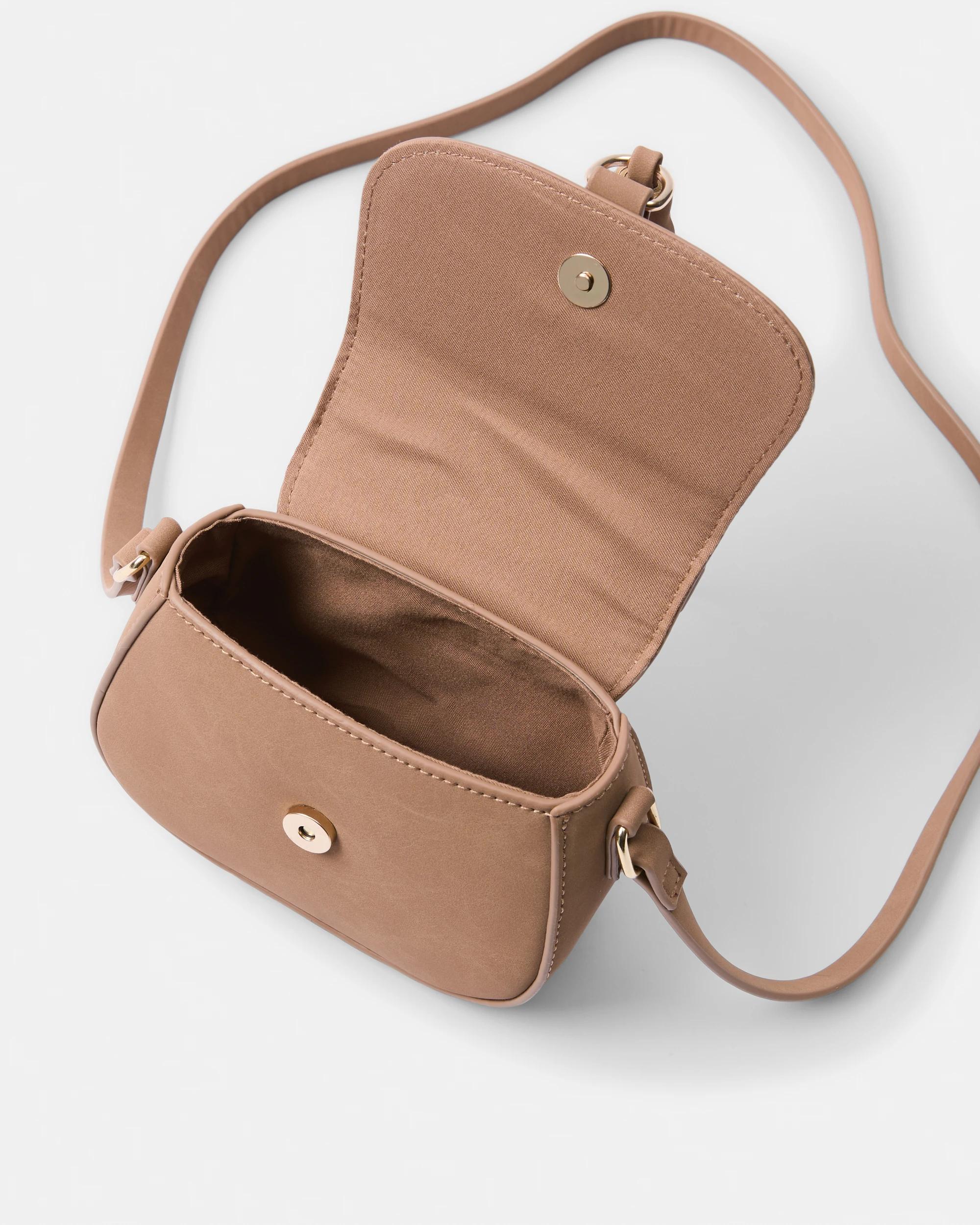 4 Mini Crossbody Suede Bag Brn Bag, 4 of 5