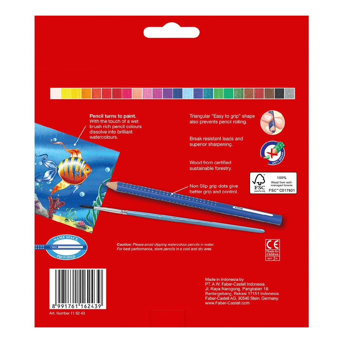 4 Faber-Castell Grip Watercolour Triangular Pencils 24 Pack, 4 of 5