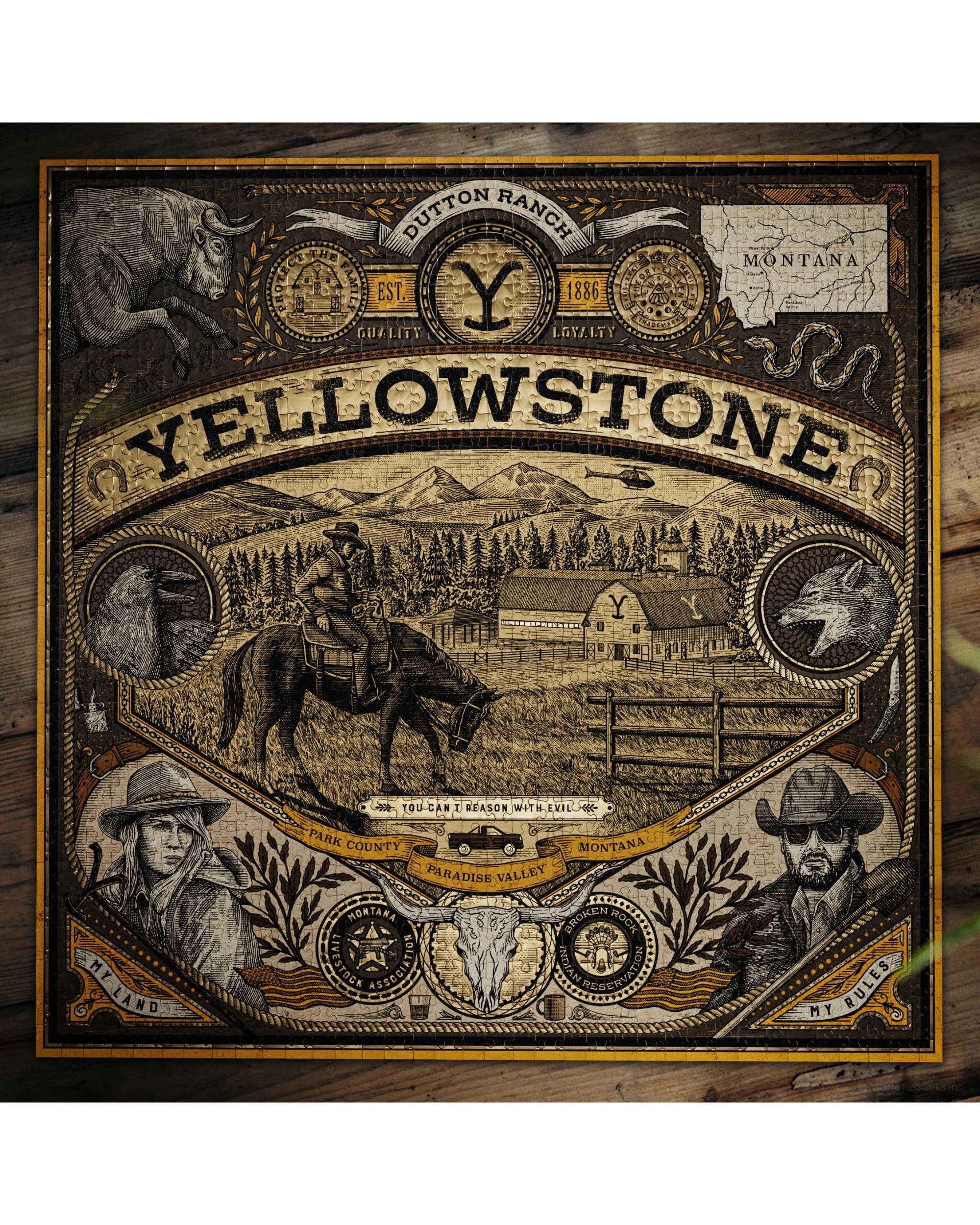 3 theory11 Yellowstone 1000 Piece Jigsaw Puzzle, 3 of 9