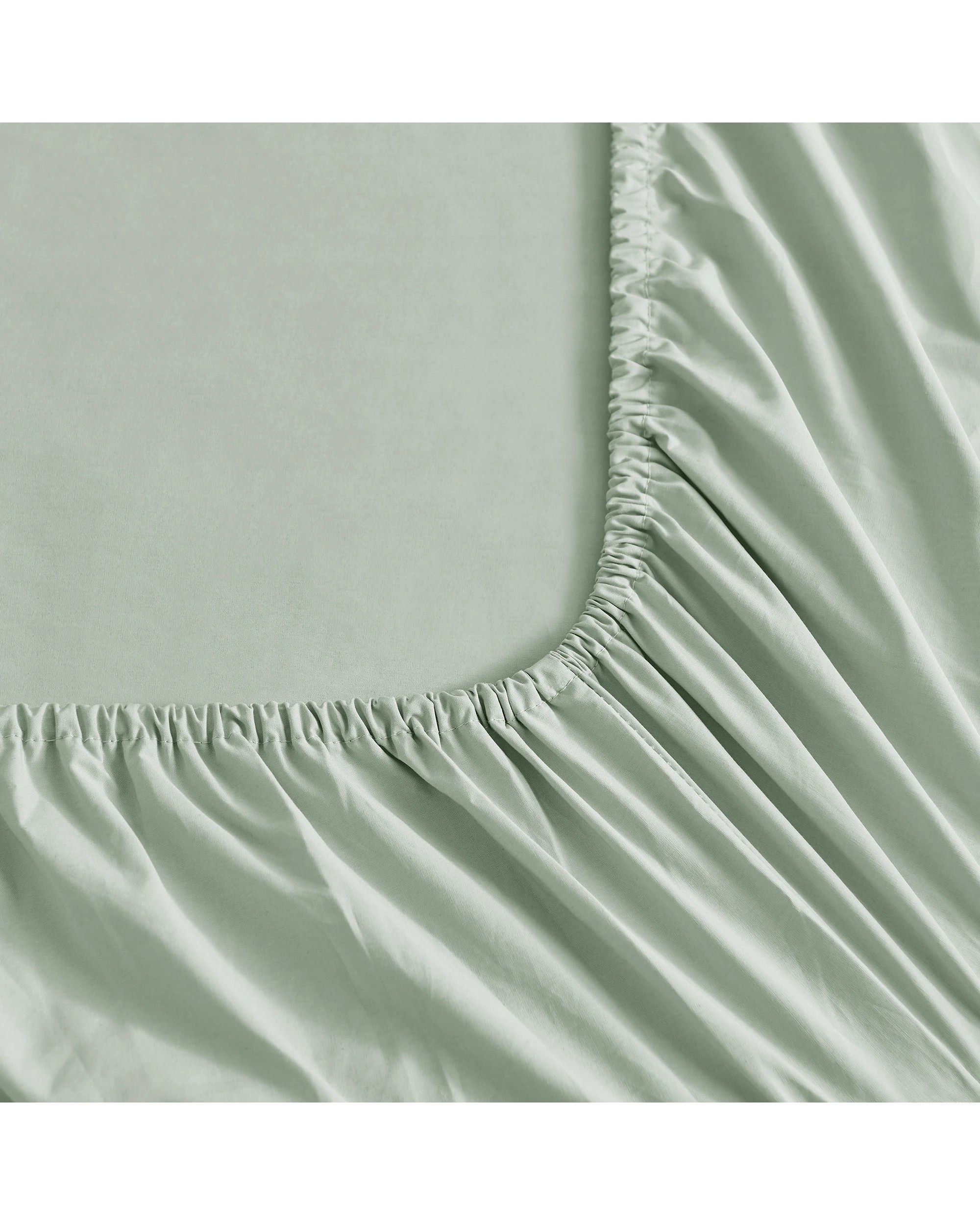 4 Dreamaker 300TC Cotton Percale Combo Fitted Sheet Set - Super King Bed - Sage, 4 of 8
