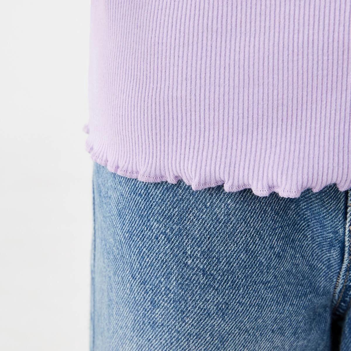 5 Short Sleeve Rib T-shirt PASTEL LILAC, 5 of 8