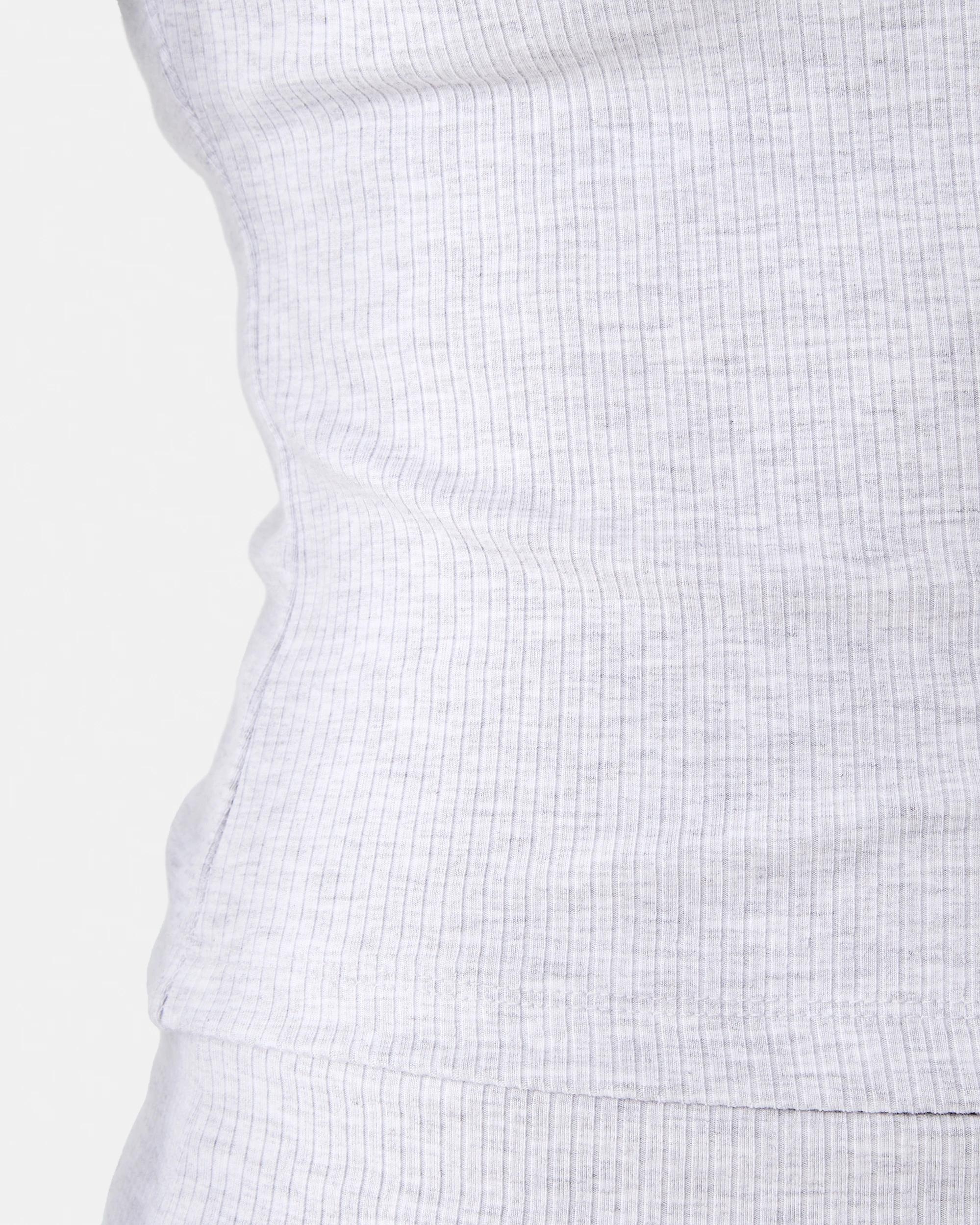 8 Active Womens Ribbed Zip Through Long Sleeve Top Heather, 8 of 9