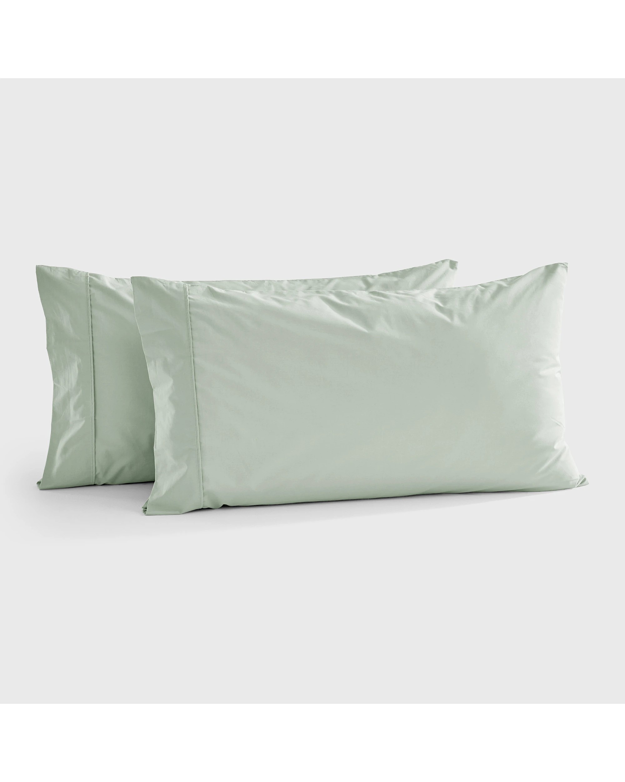 1 Dreamaker 300TC Cotton Percale King Pillowcase Twin Pack - Sage, 1 of 7