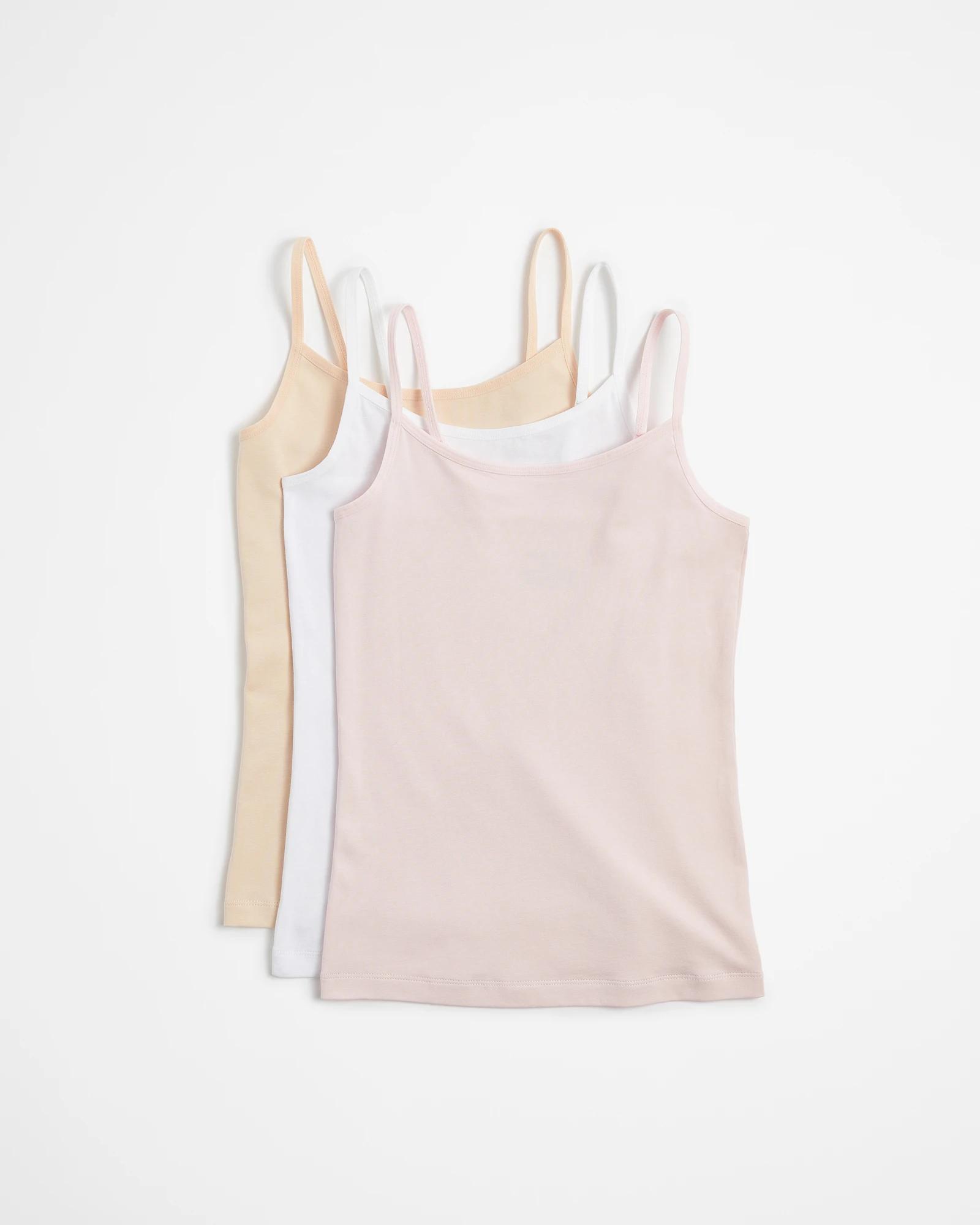 1 Girls Maxx Singlets 3 Pack PALE PETAL/WHITE/PINK, 1 of 5