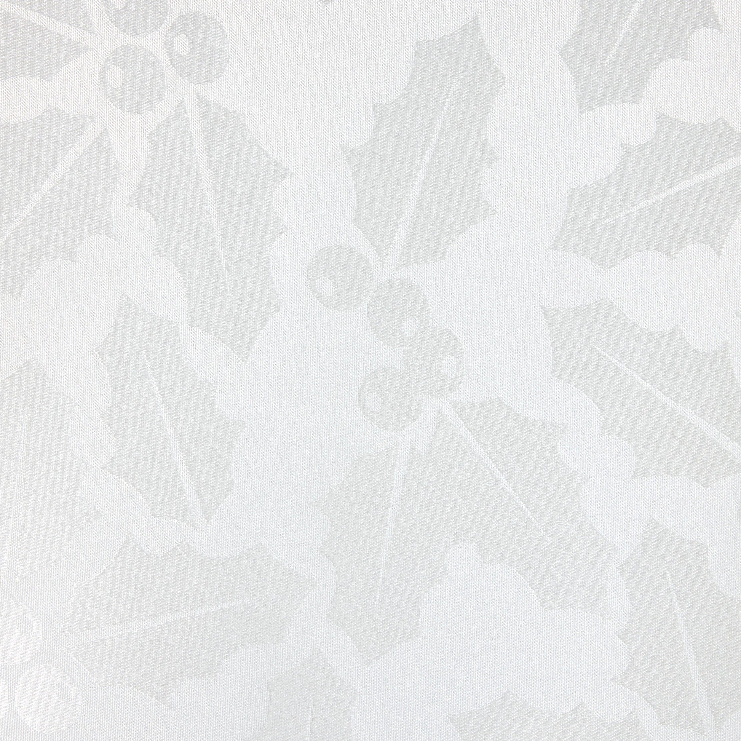 2 White Holly Jacquard Tablecloth, 2 of 3