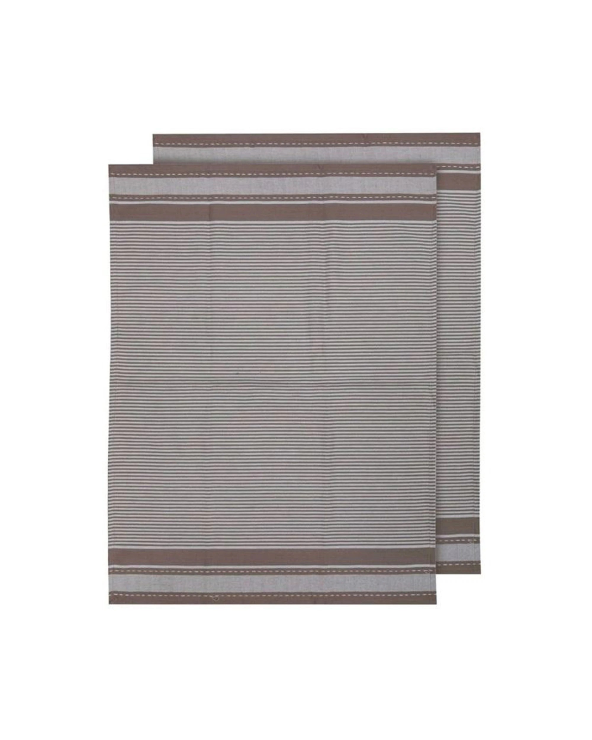 1 Ladelle 2pc Lennox Jumbo Cotton Absorbent Kitchen Towels Set - Grey, 1 of 1