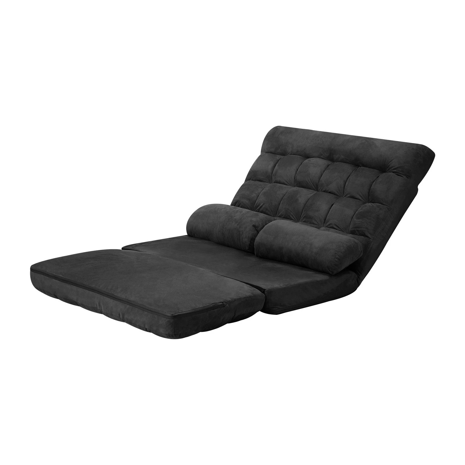 8 Oikiture Lounge Sofa Bed Floor Recliner 2 Seater Chaise Chair Folding
 - Charcoal, 8 of 10