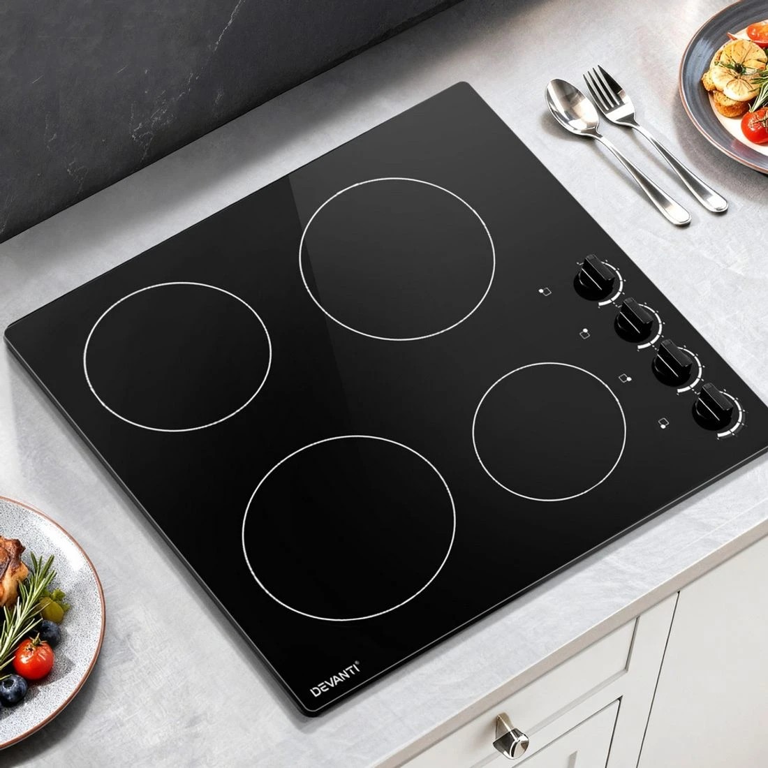 3 Devanti Electric Ceramic Cooktop 60cm - Black, 3 of 5