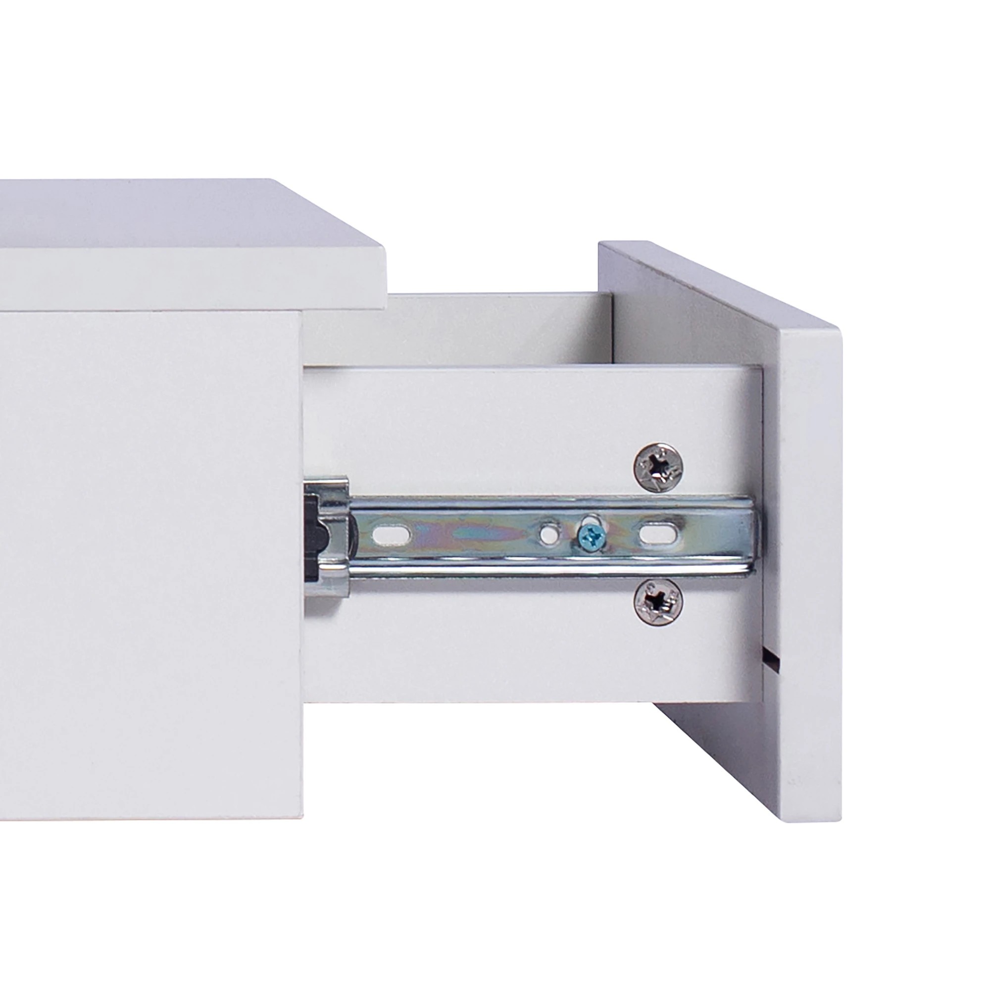 4 Levede 2x Floating Nightstand - White, 4 of 6