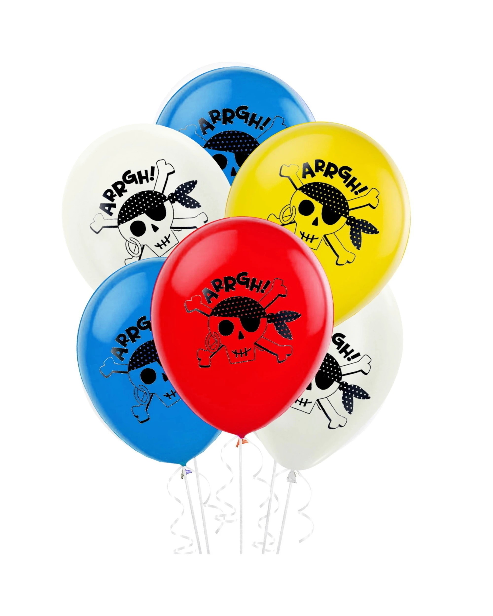 1 Unique Ahoy Pirate Balloons Pack of 8, 1 of 1
