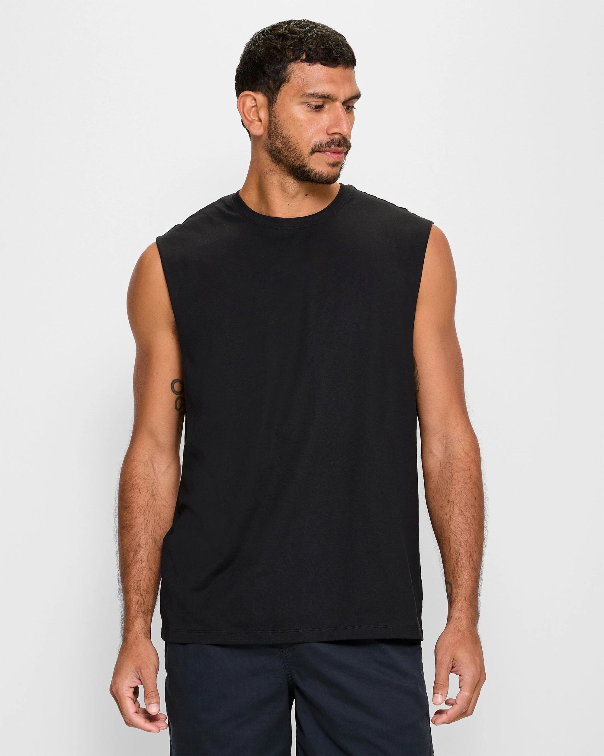 1 Target Australian Cotton Plain Tank Top BLACK, 1 of 10