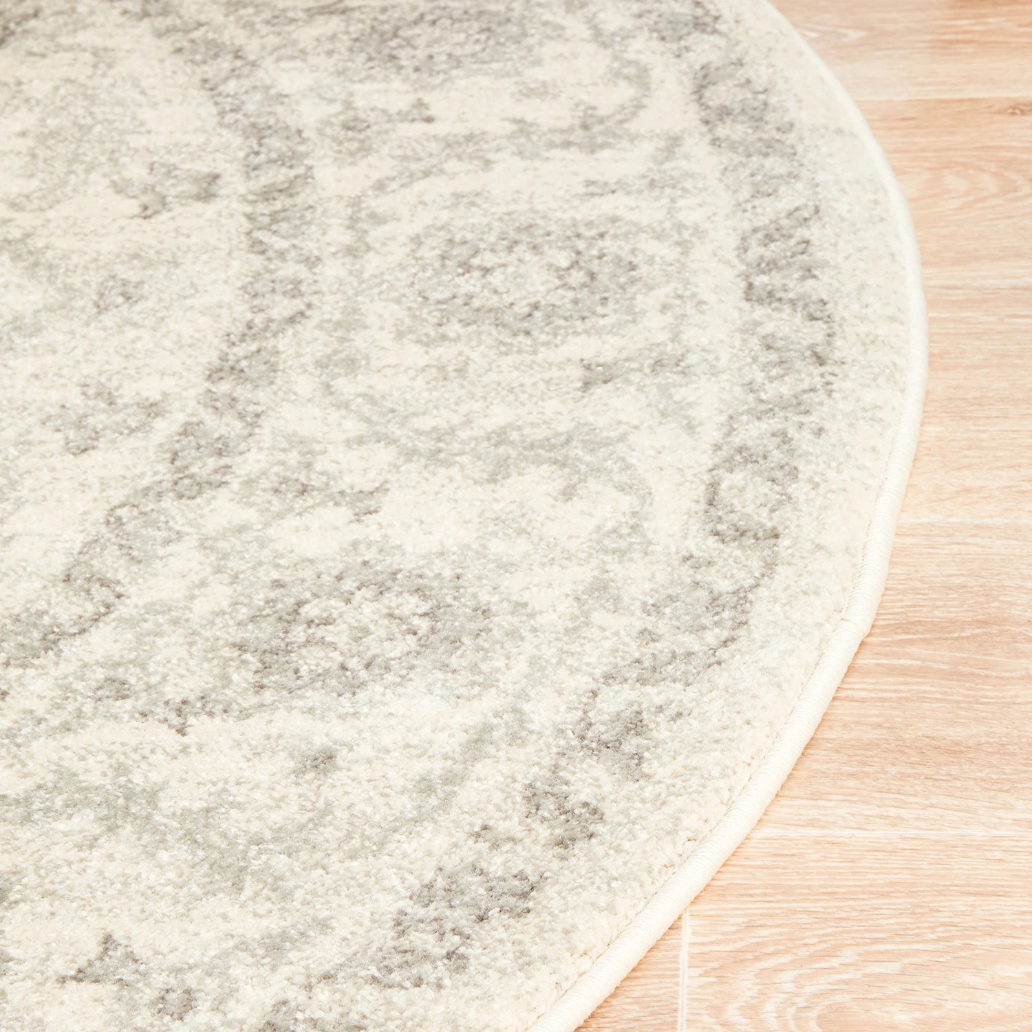 6 Common Ground Rugs Encore 261 200x200cm - Medium Round Power Loomed Pet Friendly Rug - Natural, 6 of 9