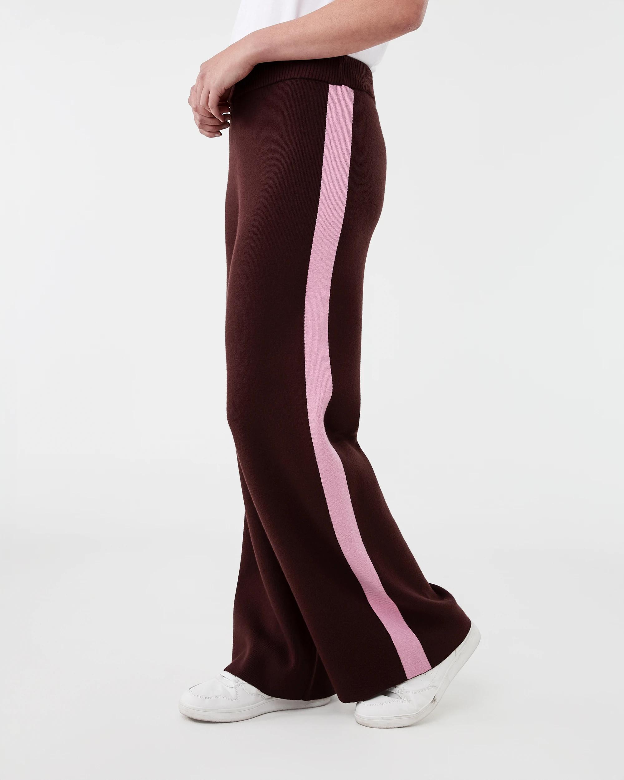 2 Side Stripe True Knit Pants Choc Plum, 2 of 5