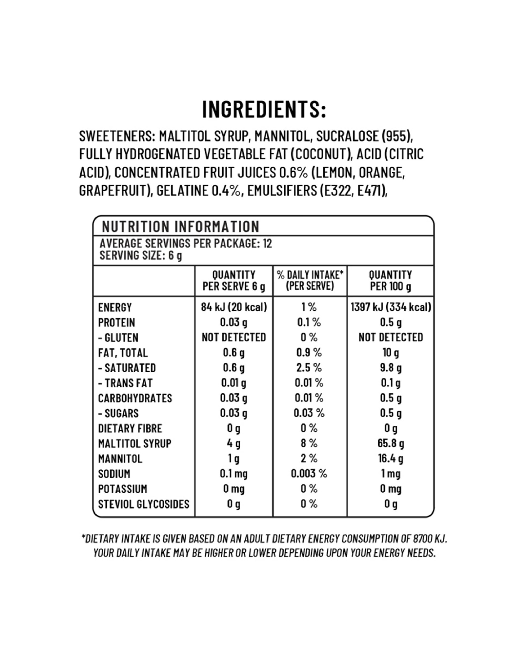 3 Sugarless Confectionery Co Citrus Fruits Chews 70g, 3 of 4