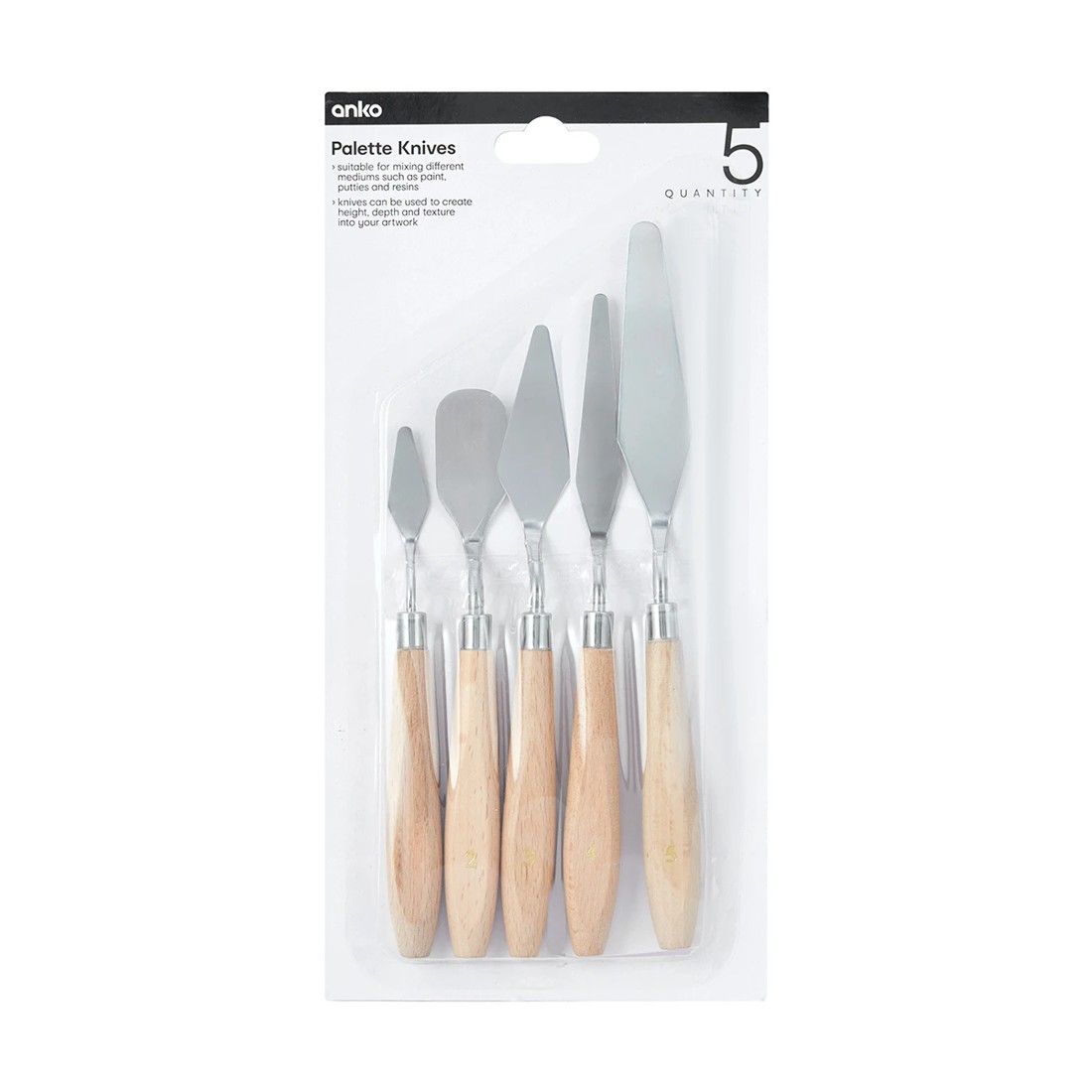 1 5 Pack Palette Knives, 1 of 5