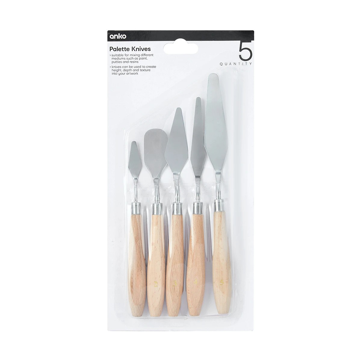 1 5 Pack Palette Knives, 1 of 5