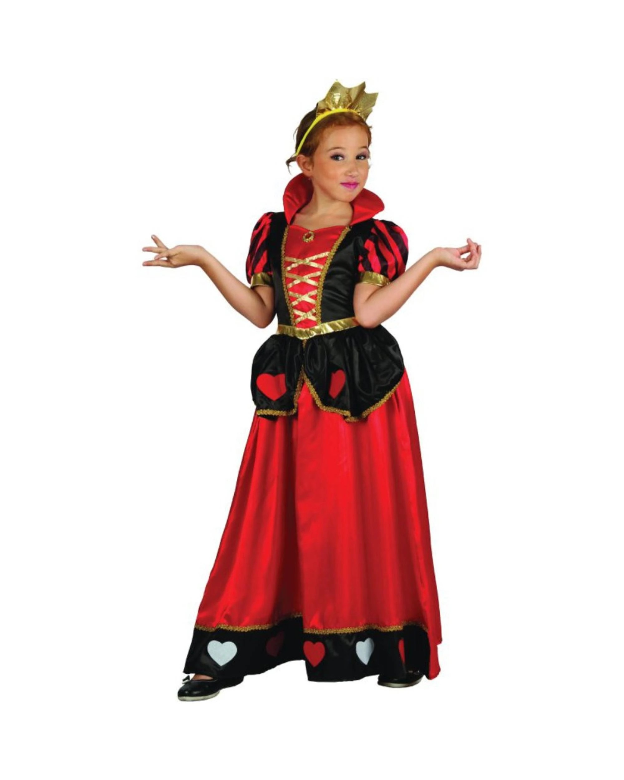 1 Queen of Hearts Deluxe Costume Size 8-10 Years, 1 of 1