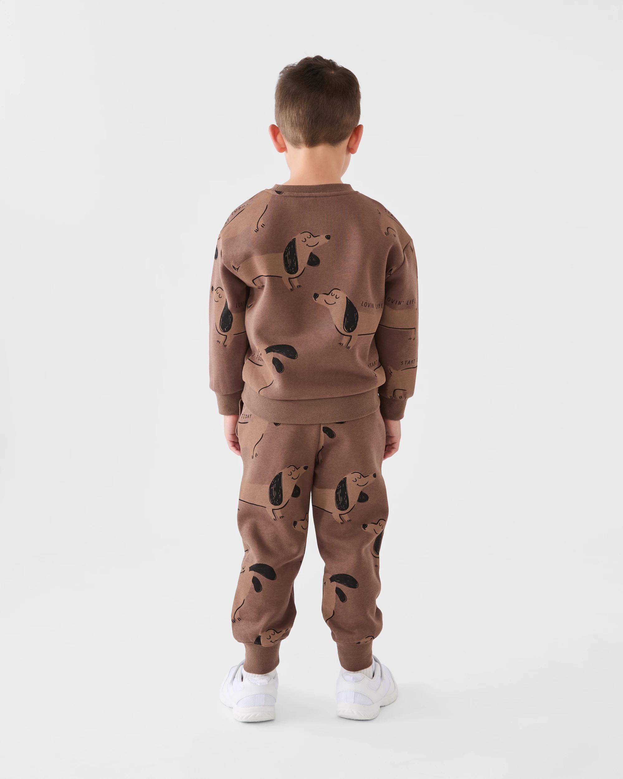5 All Over Print Crew Neck Sweatshirt Brn Dog, 5 of 5